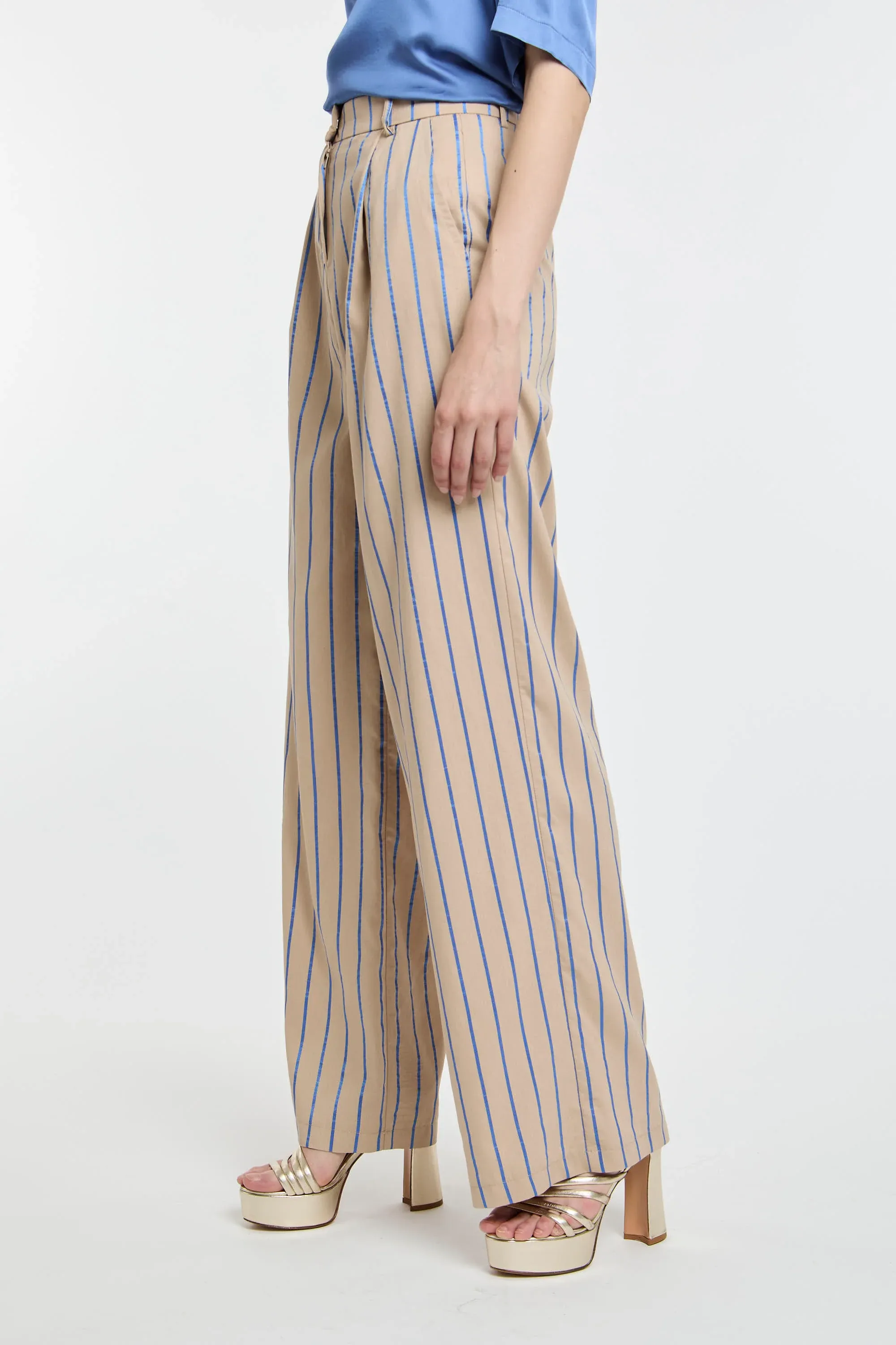 PANTALONE A PALAZZO A RIGHE