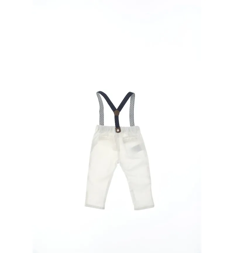 Pantalone con bretelle