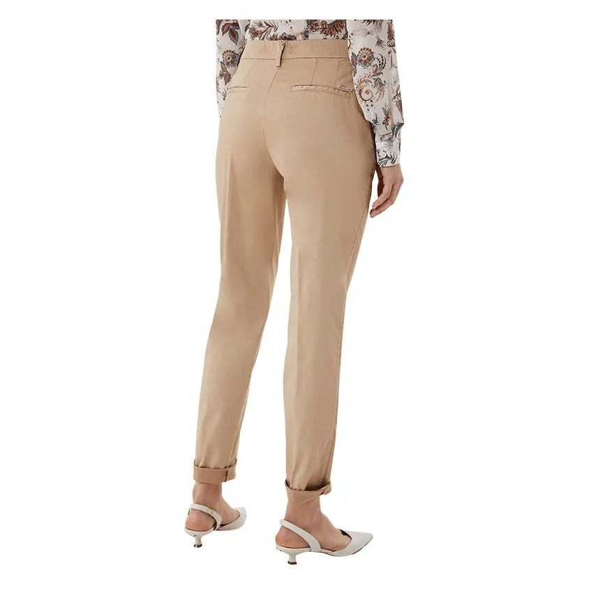 Pantaloni Chino Liu-Jo Con Applicazioni Gioiello Beige