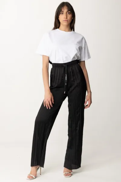 Pantaloni plissettati Nero