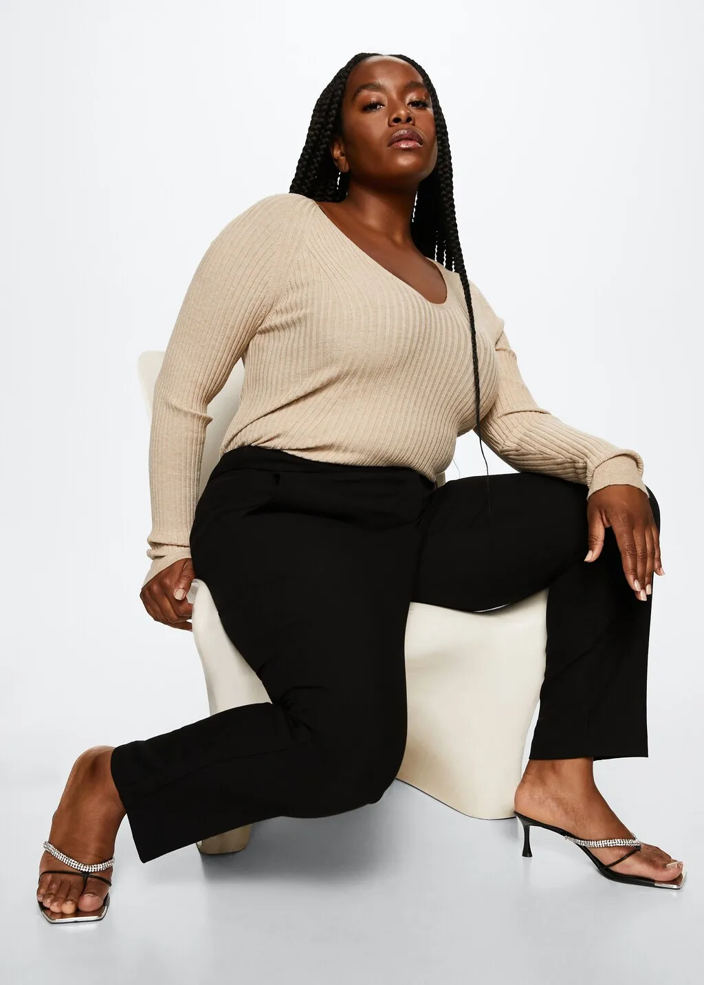 Pantaloni skinny crop