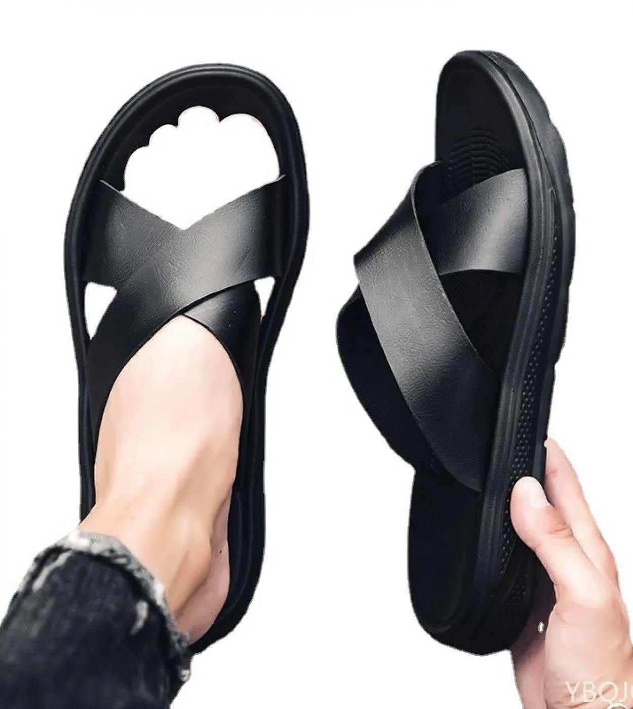 Pantofole in pelle italiana Uomo Estate Pantofole in pelle da uomo nuove Pantofole in pelle da uomo
