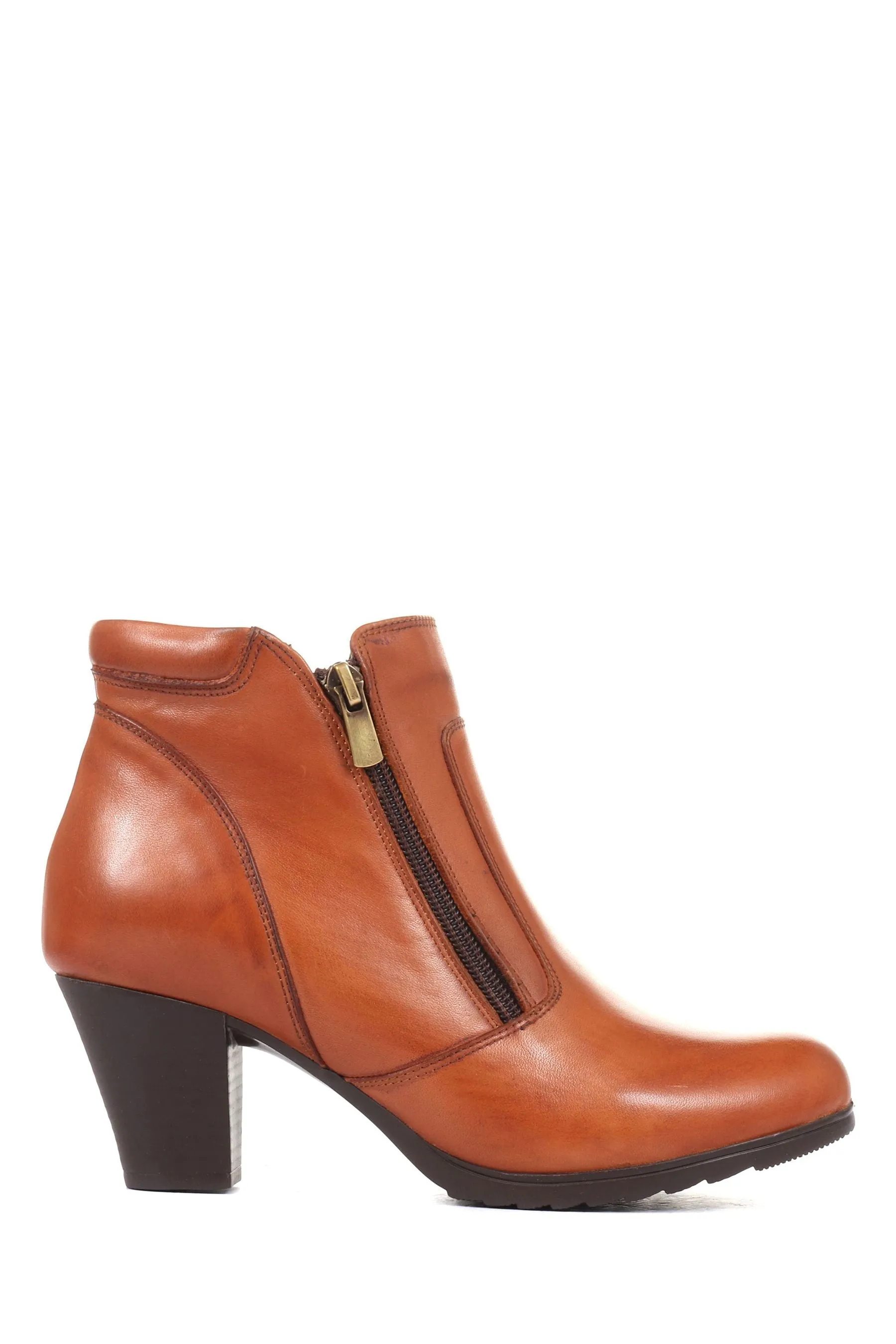 Pavers - Stivali alla caviglia in pelle con tacco donna