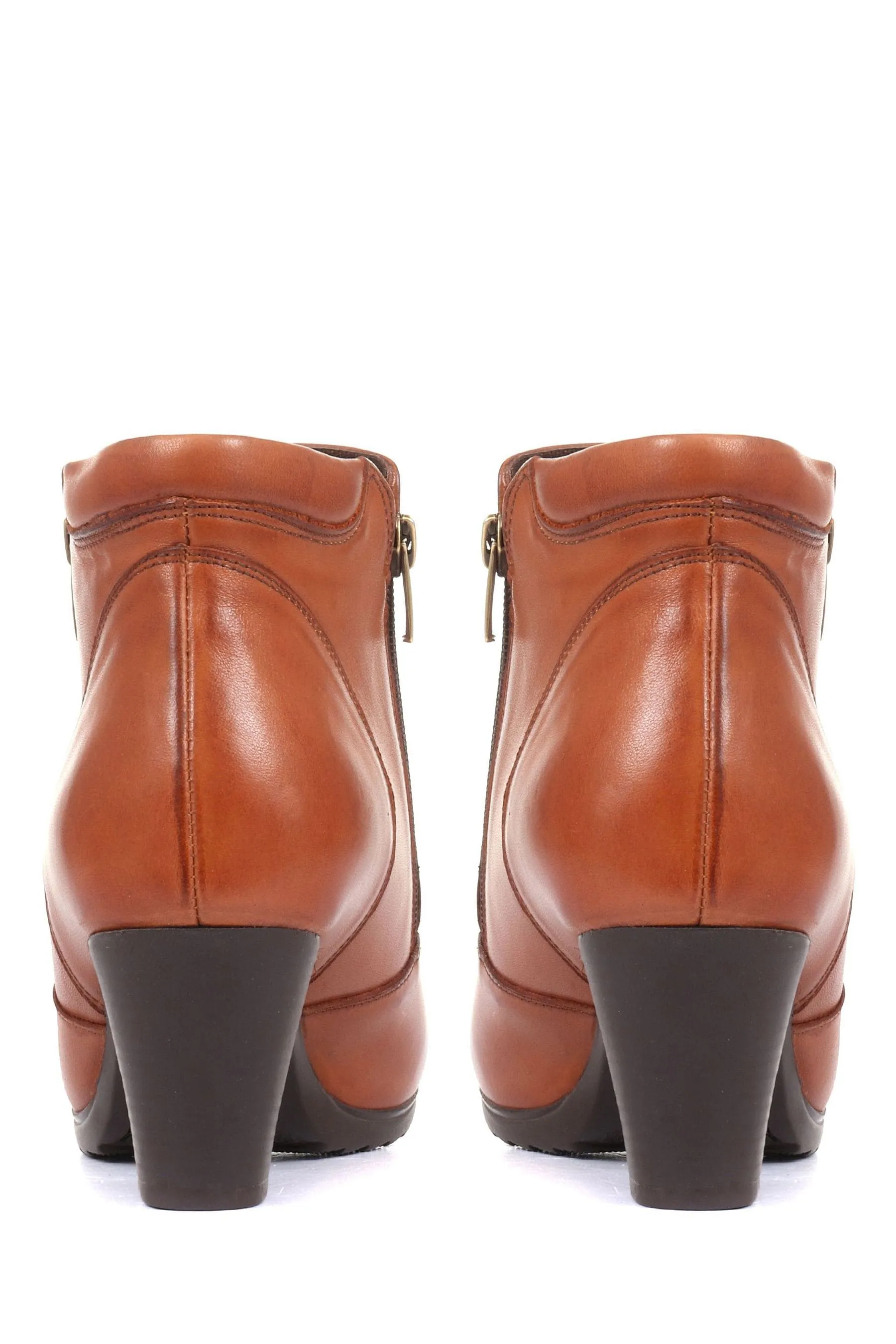 Pavers - Stivali alla caviglia in pelle con tacco donna