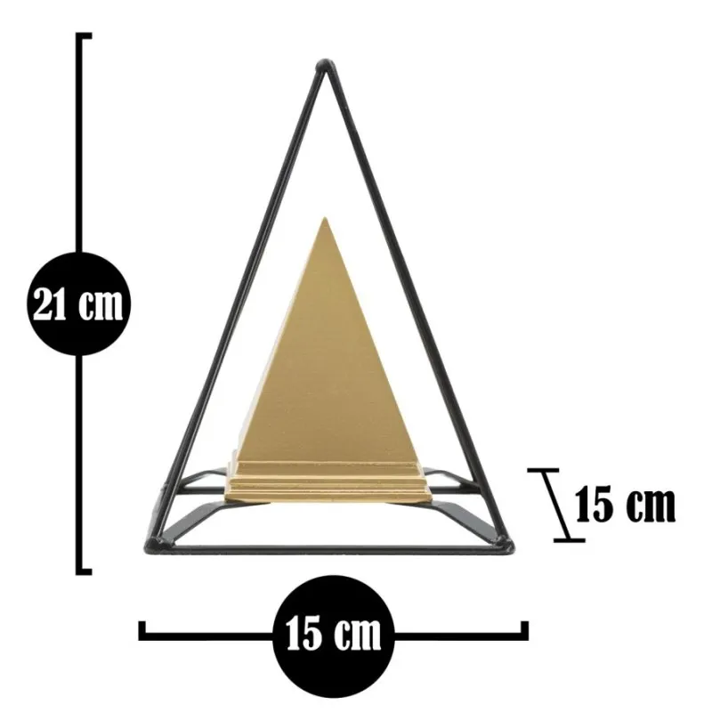 Piramide Gold C/Ferro Cm 15X15X21