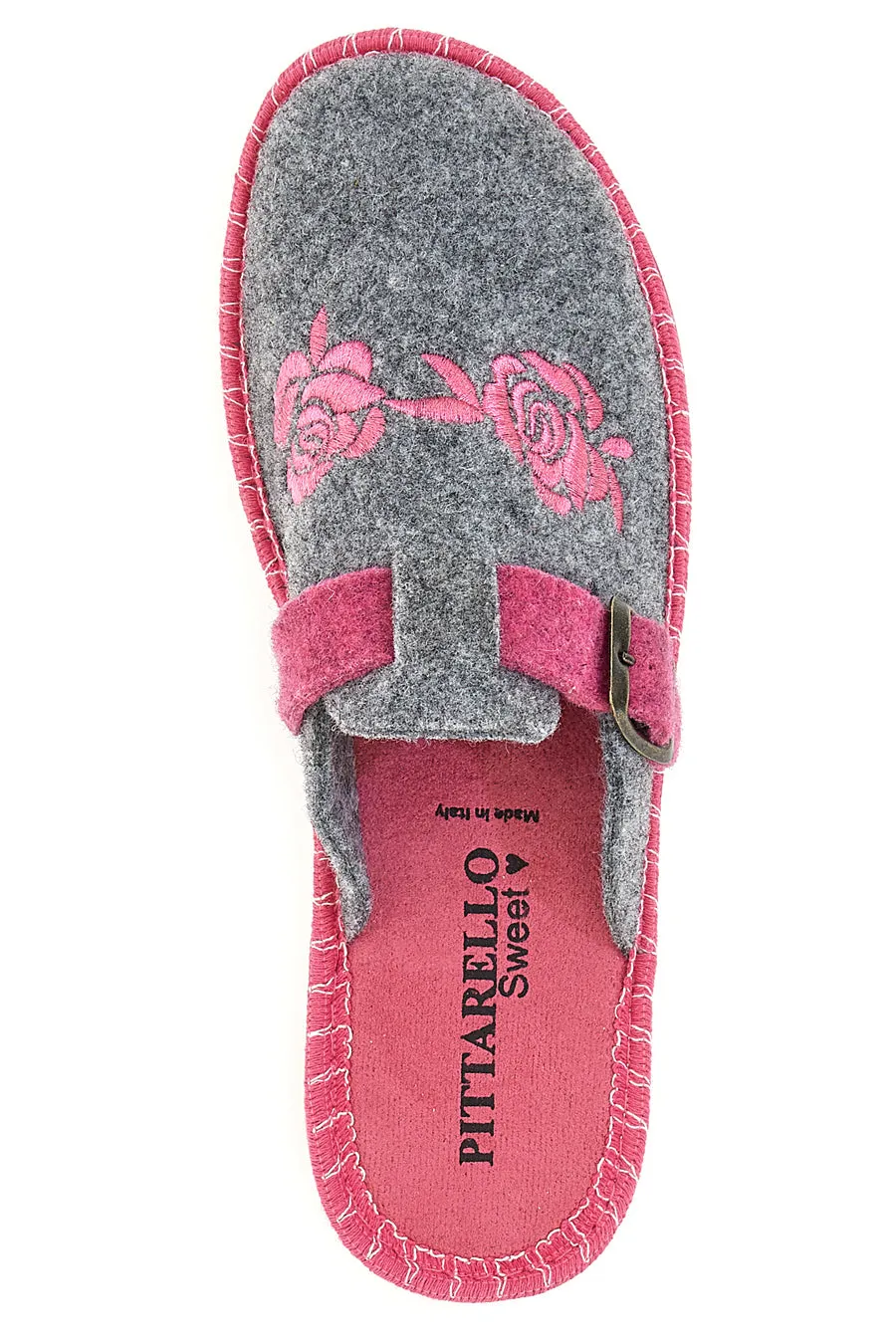   PITTARELLO LOVE Pantofole Grigie e Rosa Pittarello Love 523