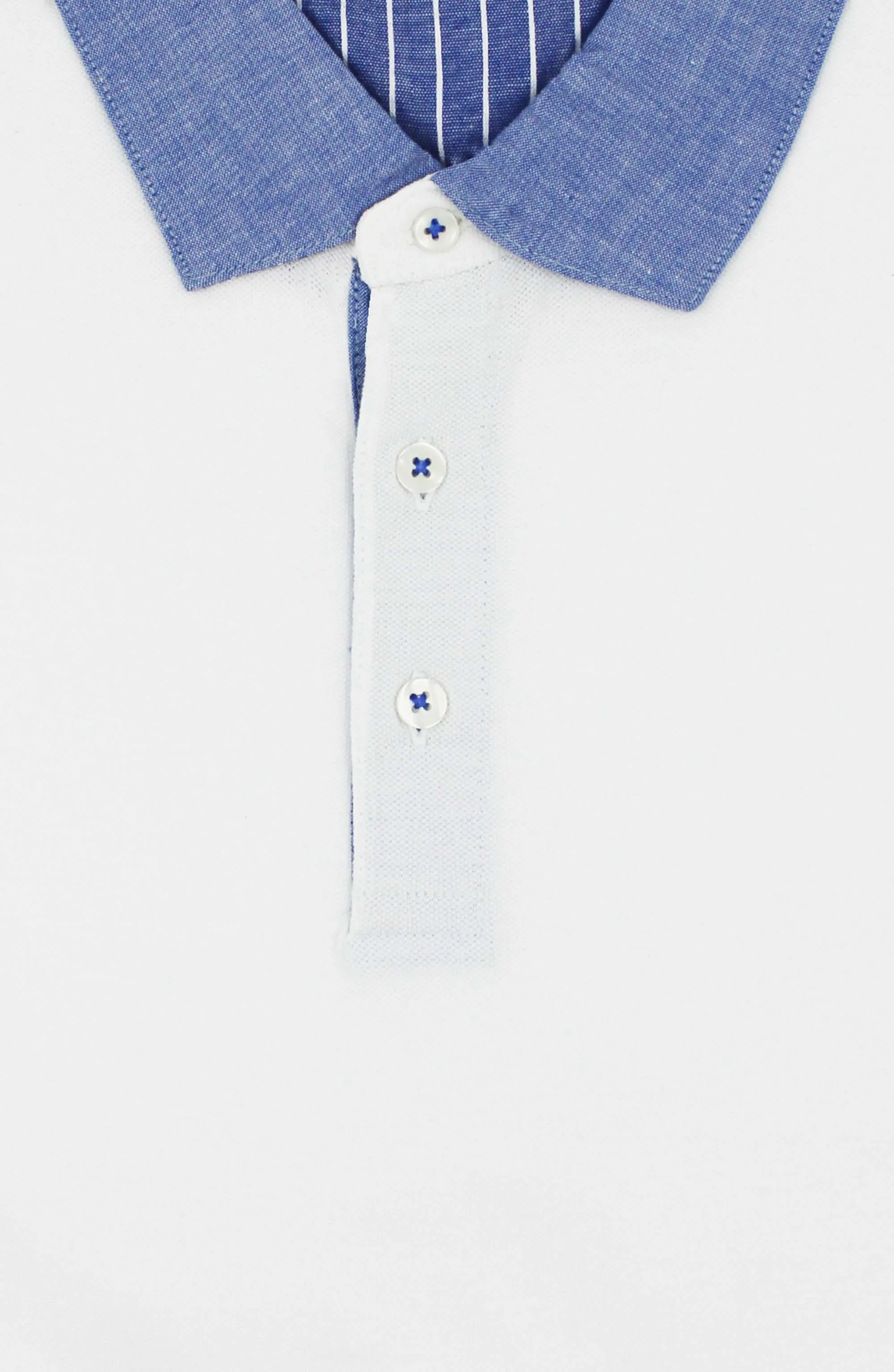 Polo piquet con collo camicia