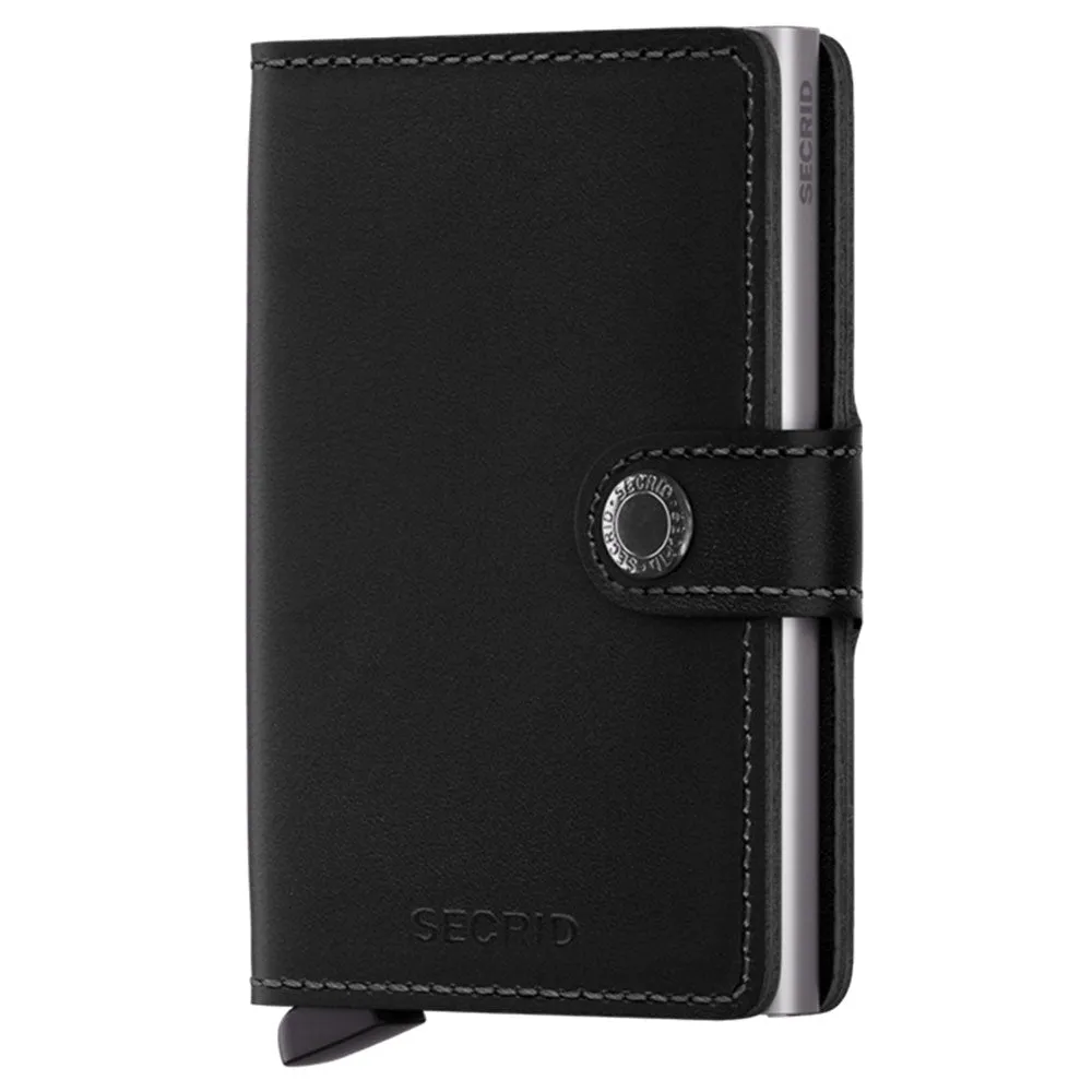 Porta Carte con Clip SECRID linea Original in Pelle Nera con RFID