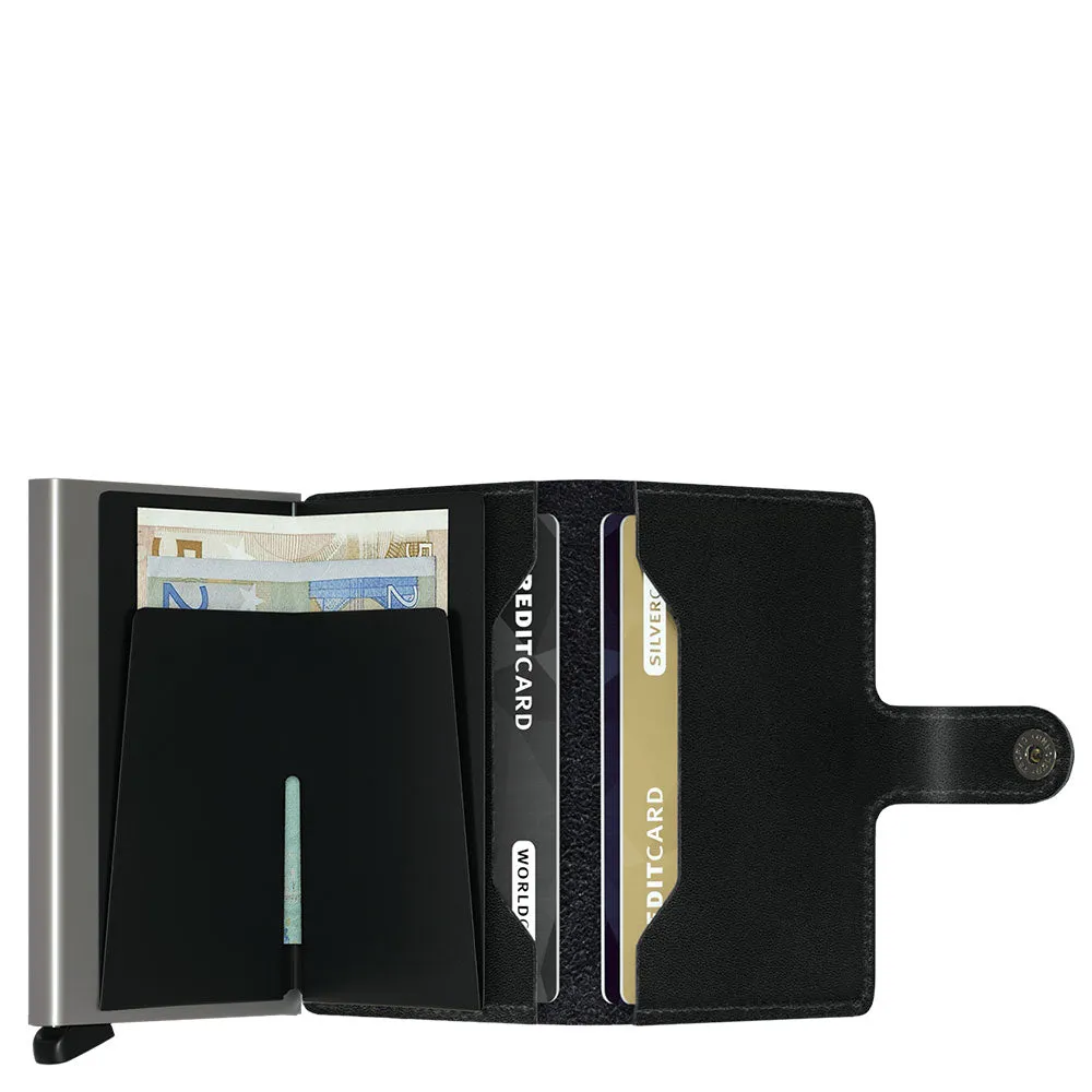 Porta Carte con Clip SECRID linea Original in Pelle Nera con RFID