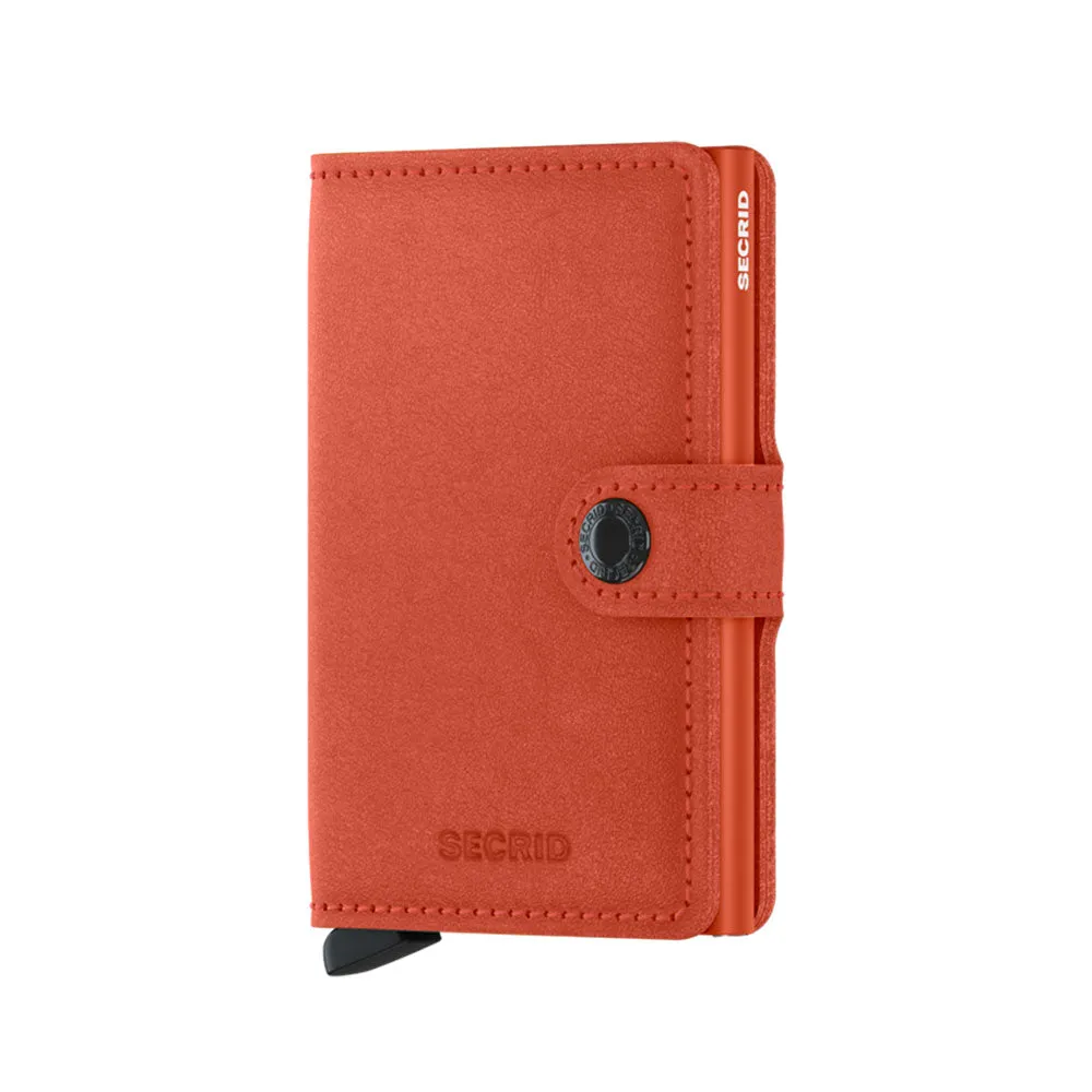 Porta Carte con Clip SECRID linea Original in Pelle Orange con RFID