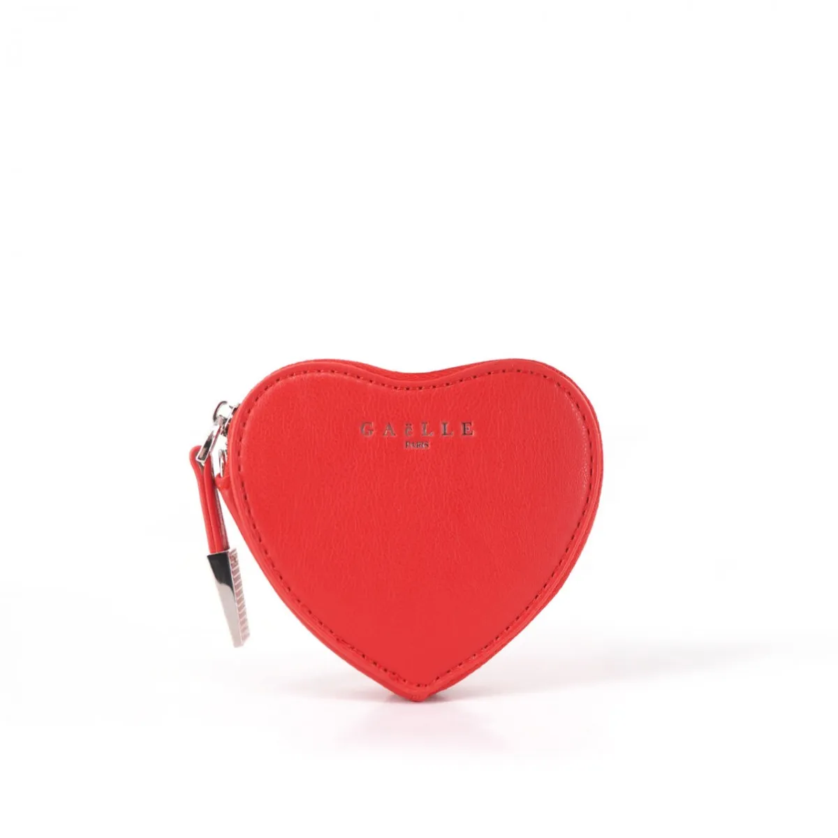 Porta Monete In Ecopelle Con Logo, Rosso
