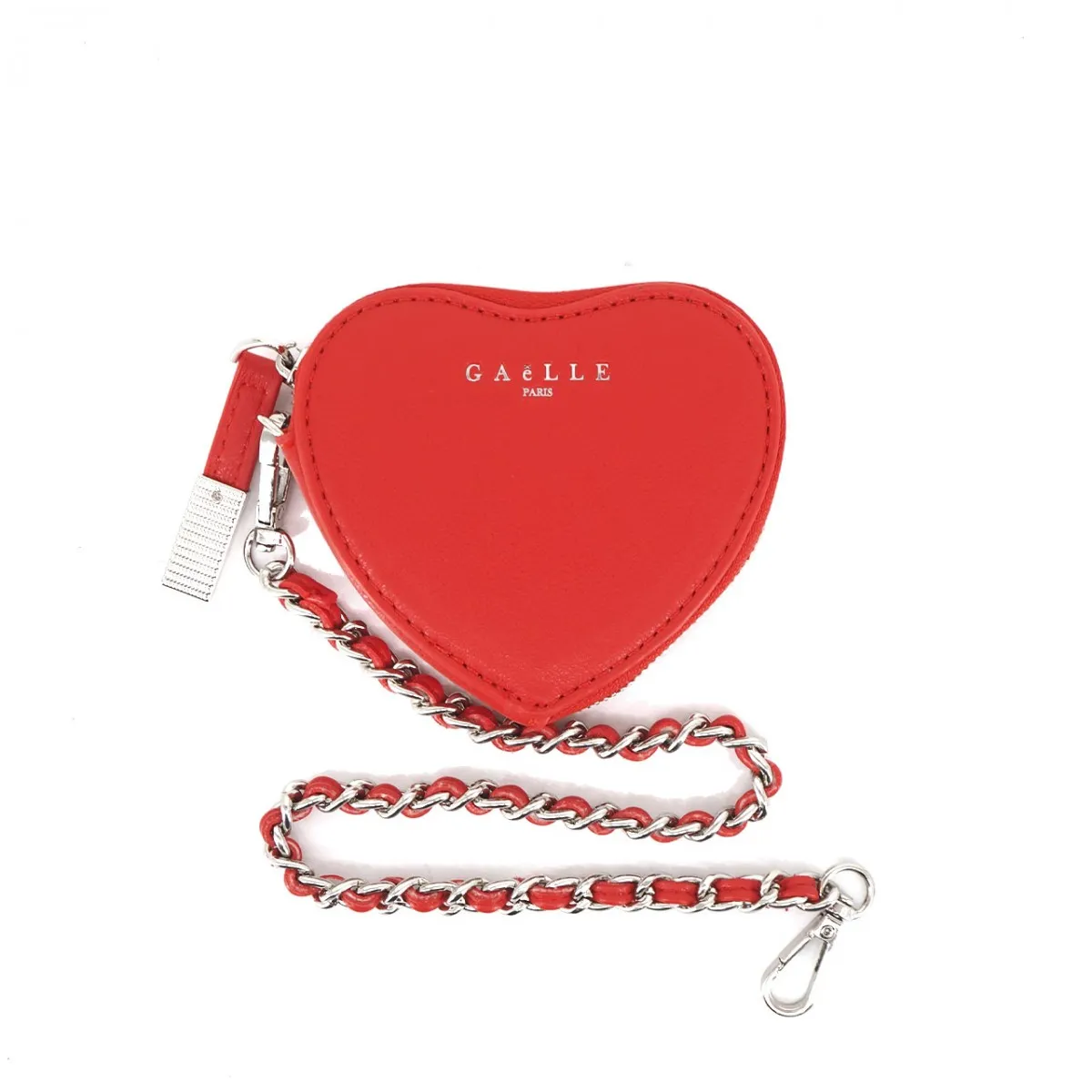 Porta Monete In Ecopelle Con Logo, Rosso