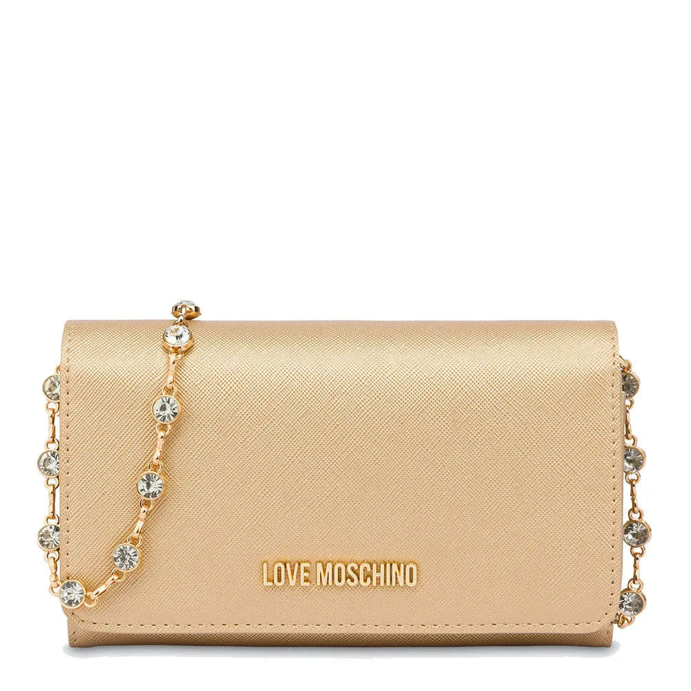 Portafoglio con Catena LOVE MOSCHINO linea Gift Capsule color Oro