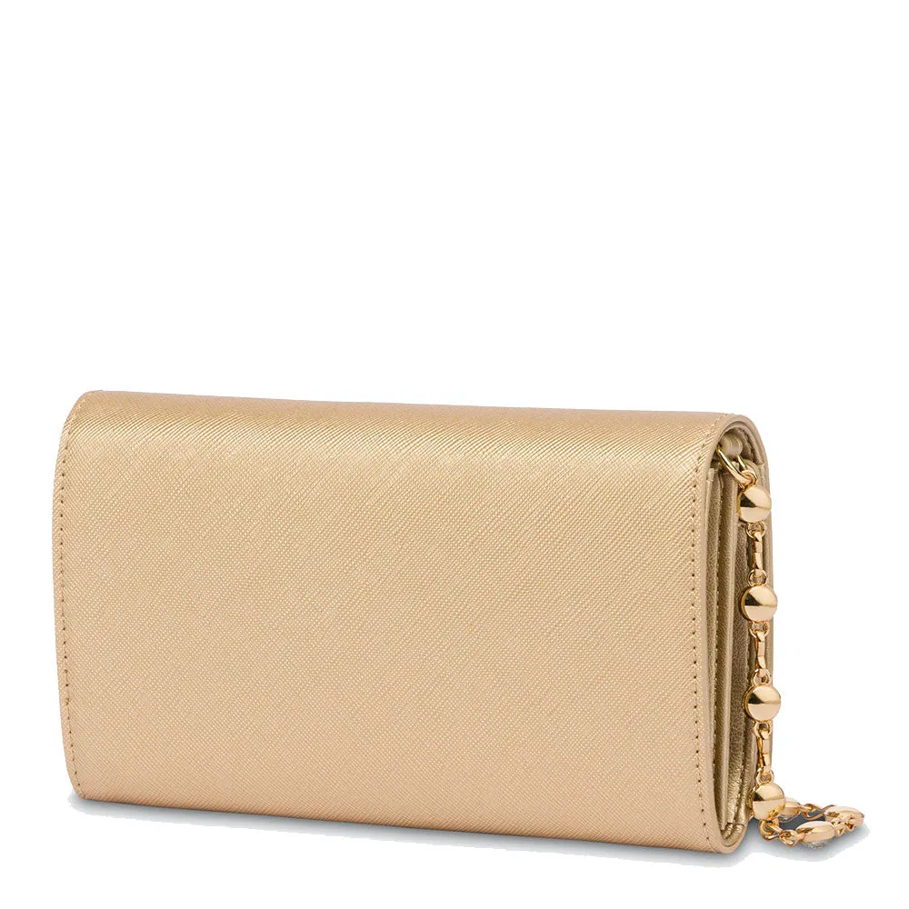 Portafoglio con Catena LOVE MOSCHINO linea Gift Capsule color Oro