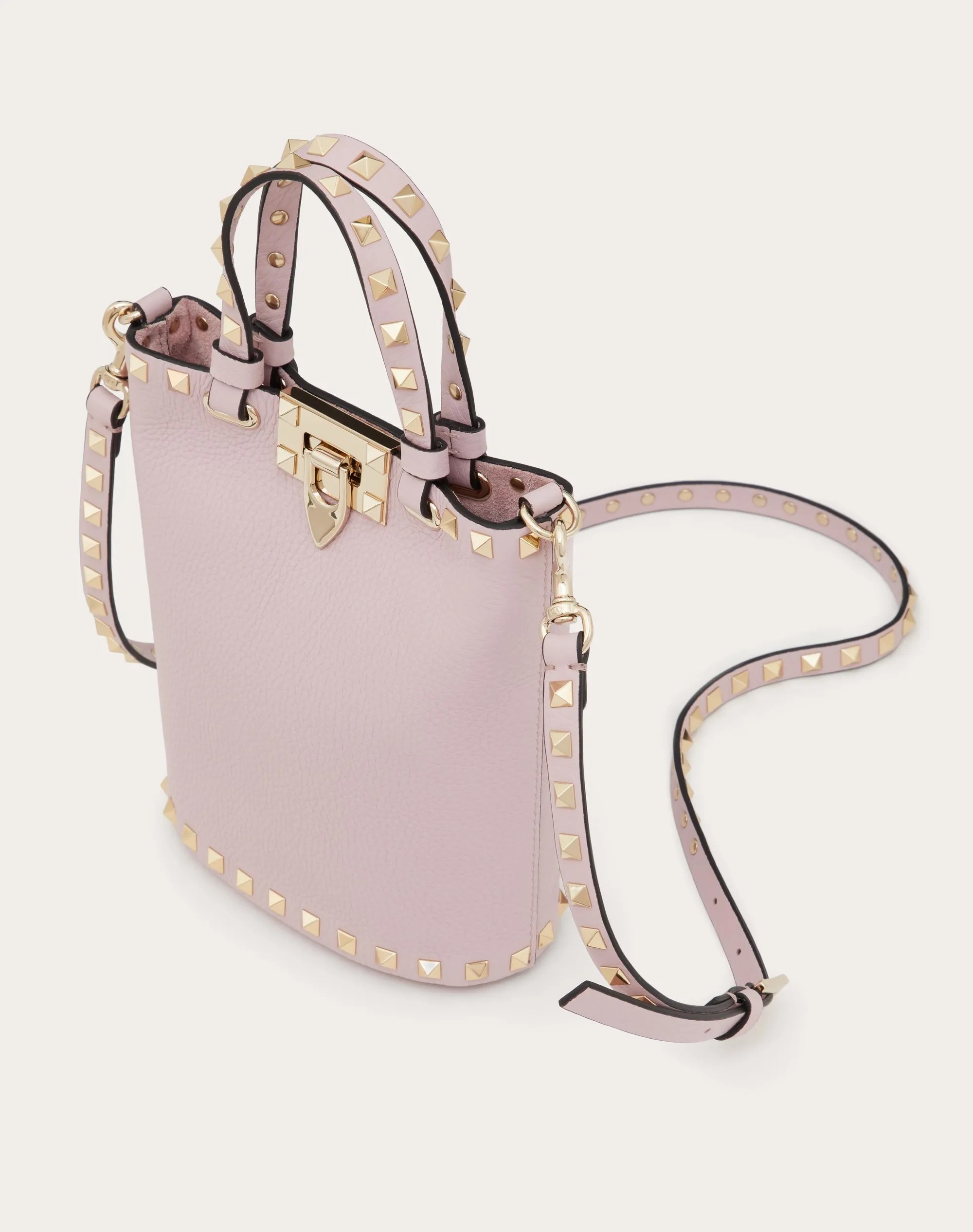 POUCH CON TRACOLLA ROCKSTUD IN VITELLO GRANATO
