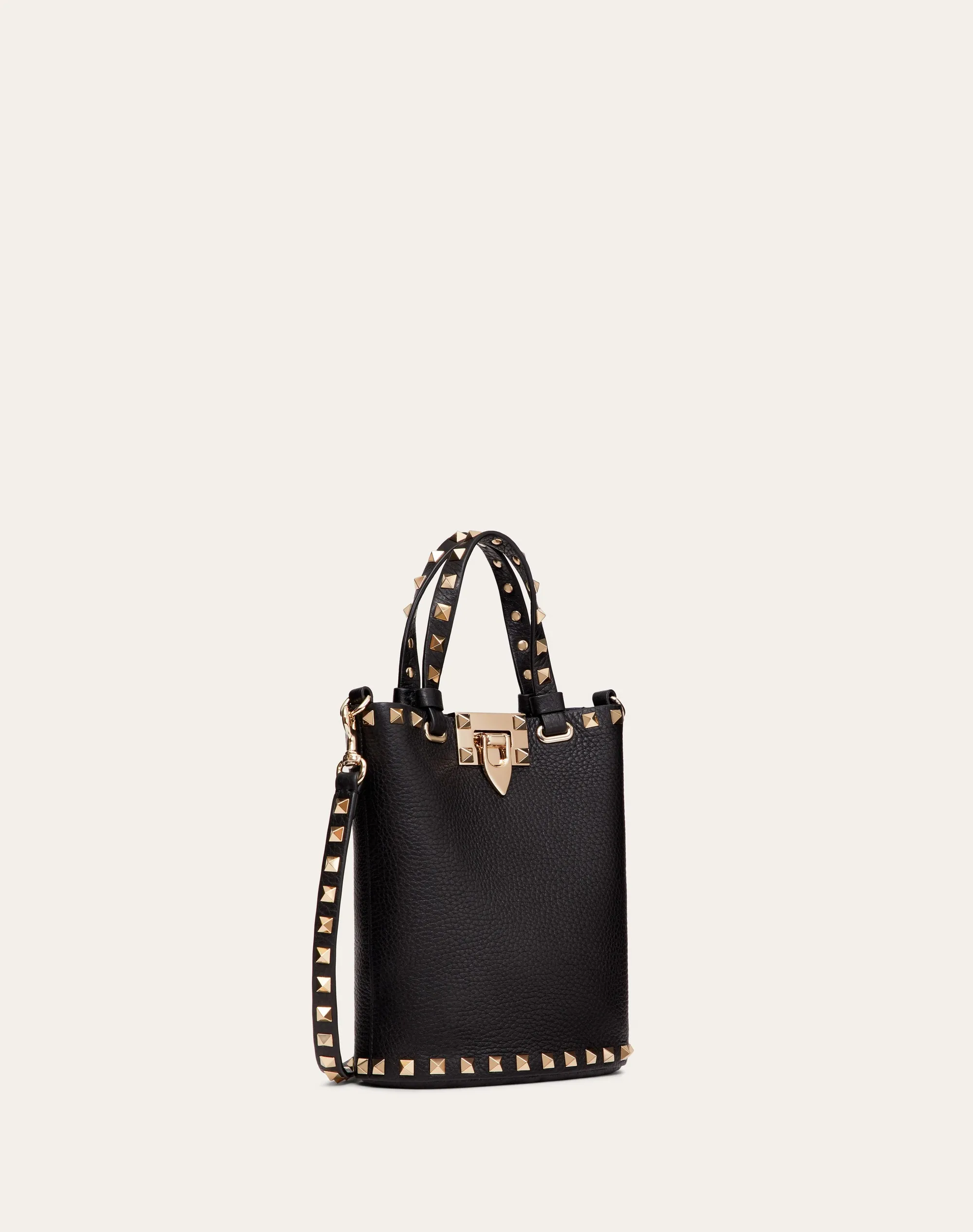 POUCH CON TRACOLLA ROCKSTUD IN VITELLO GRANATO
