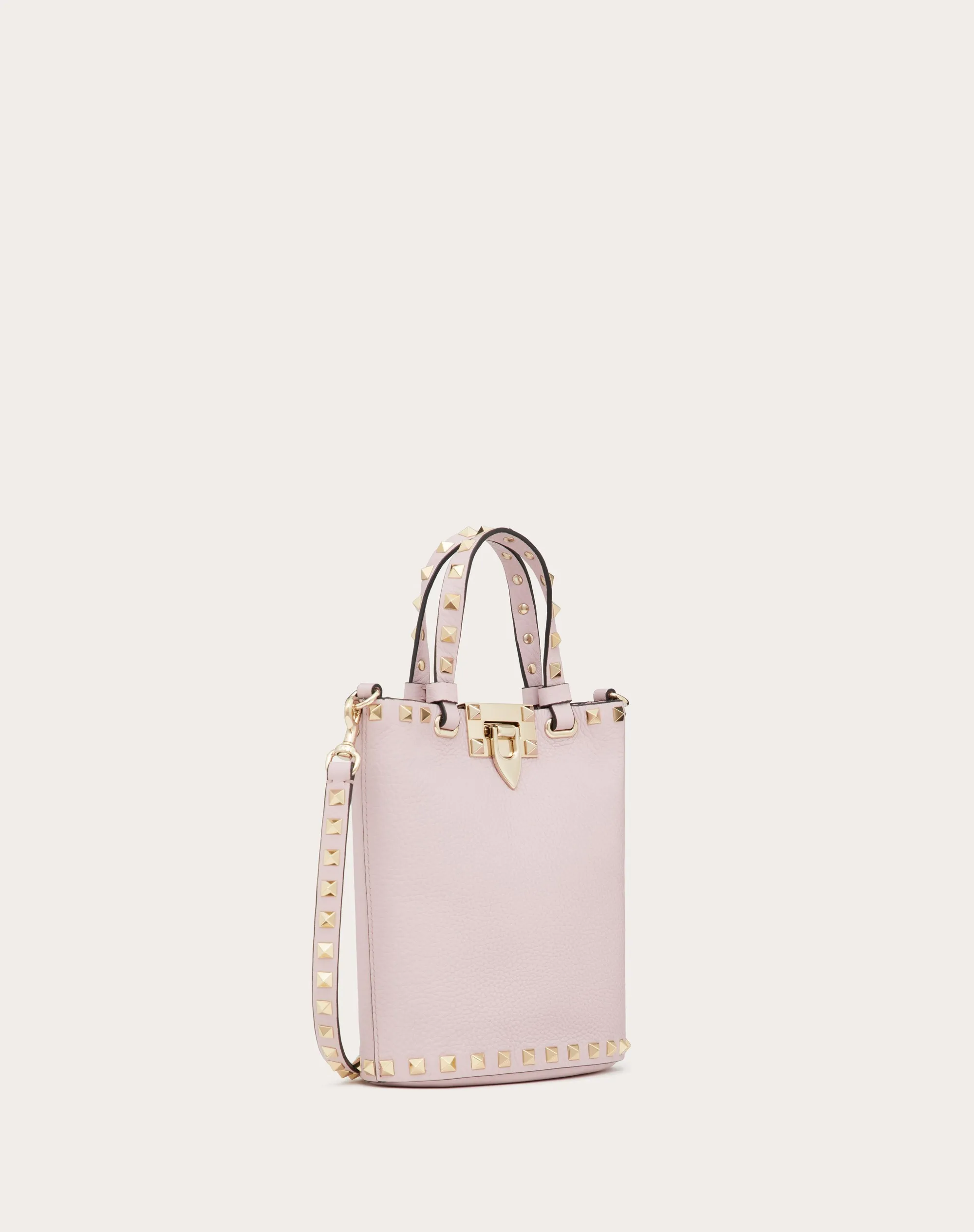 POUCH CON TRACOLLA ROCKSTUD IN VITELLO GRANATO