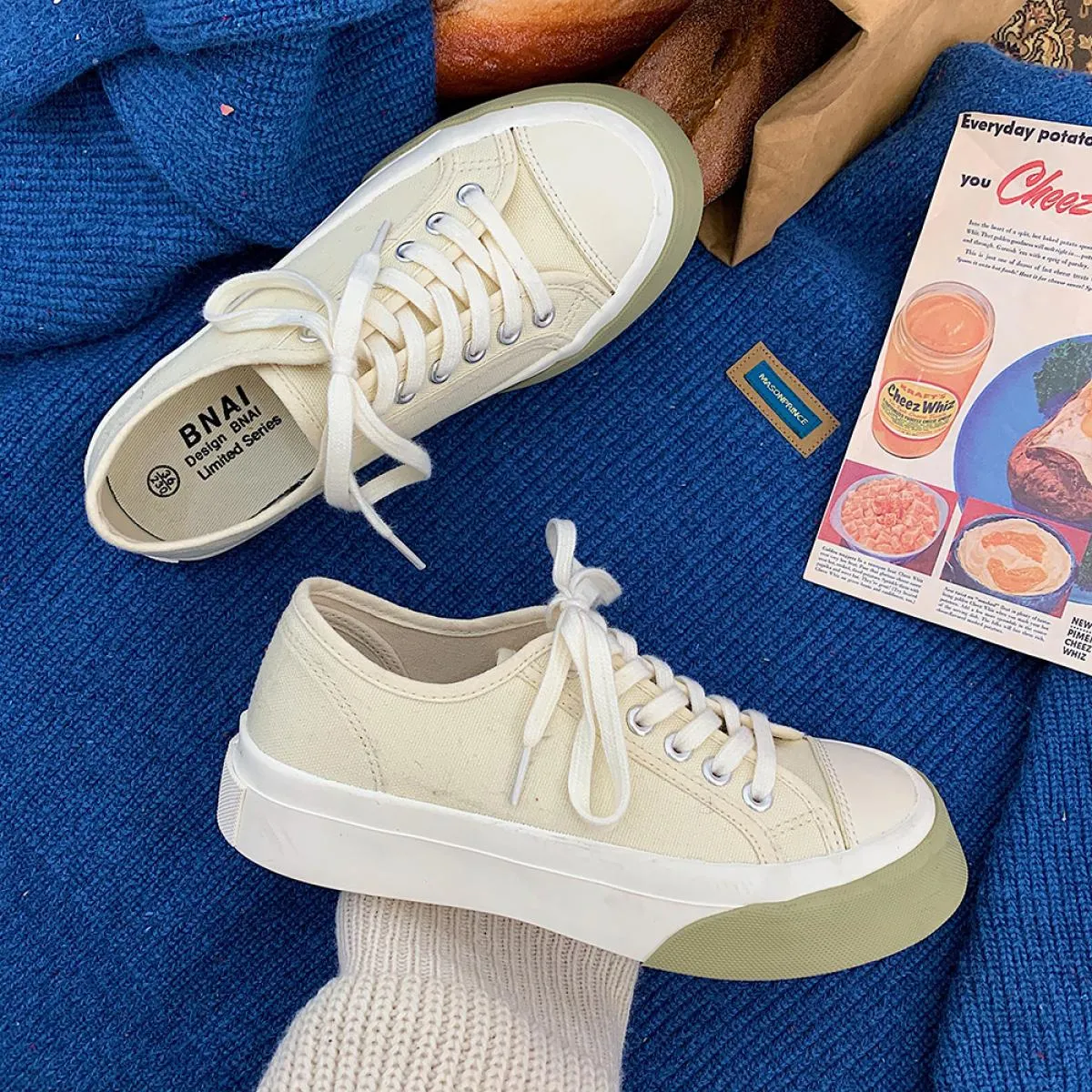 Primavera 2022 nuove sneakers di moda donna scarpe vulcanizzate tela traspirante Casual solido tennis scarpe da corsa femminili