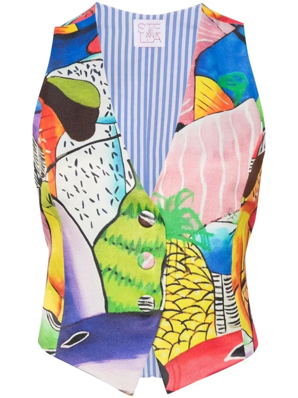 Printed Short Gilet