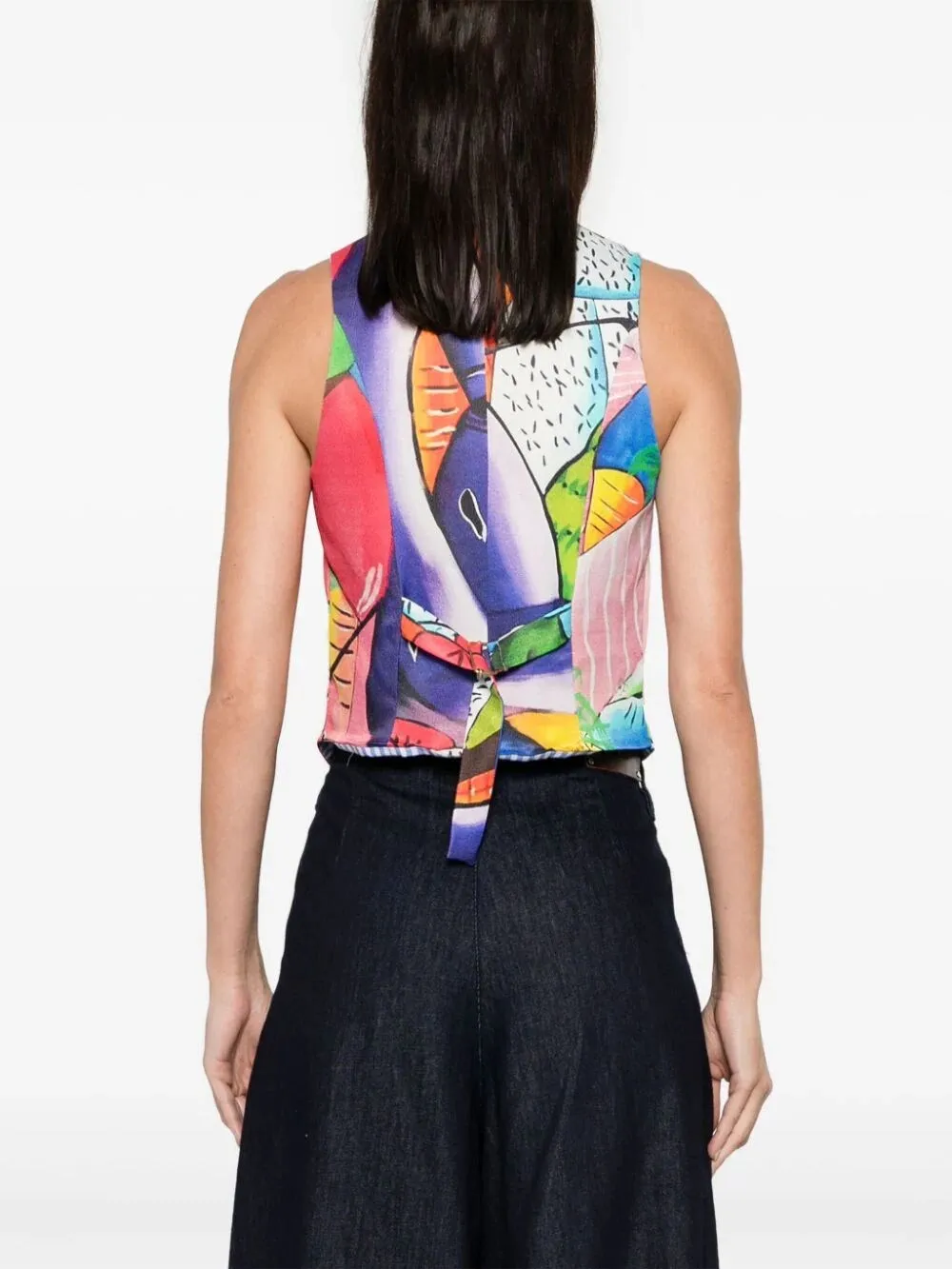 Printed Short Gilet