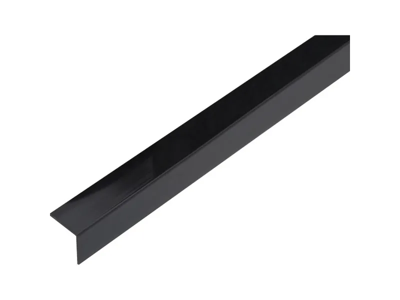 Profilo angolare a L 1 m 20x20 mm in pvc nero opaco