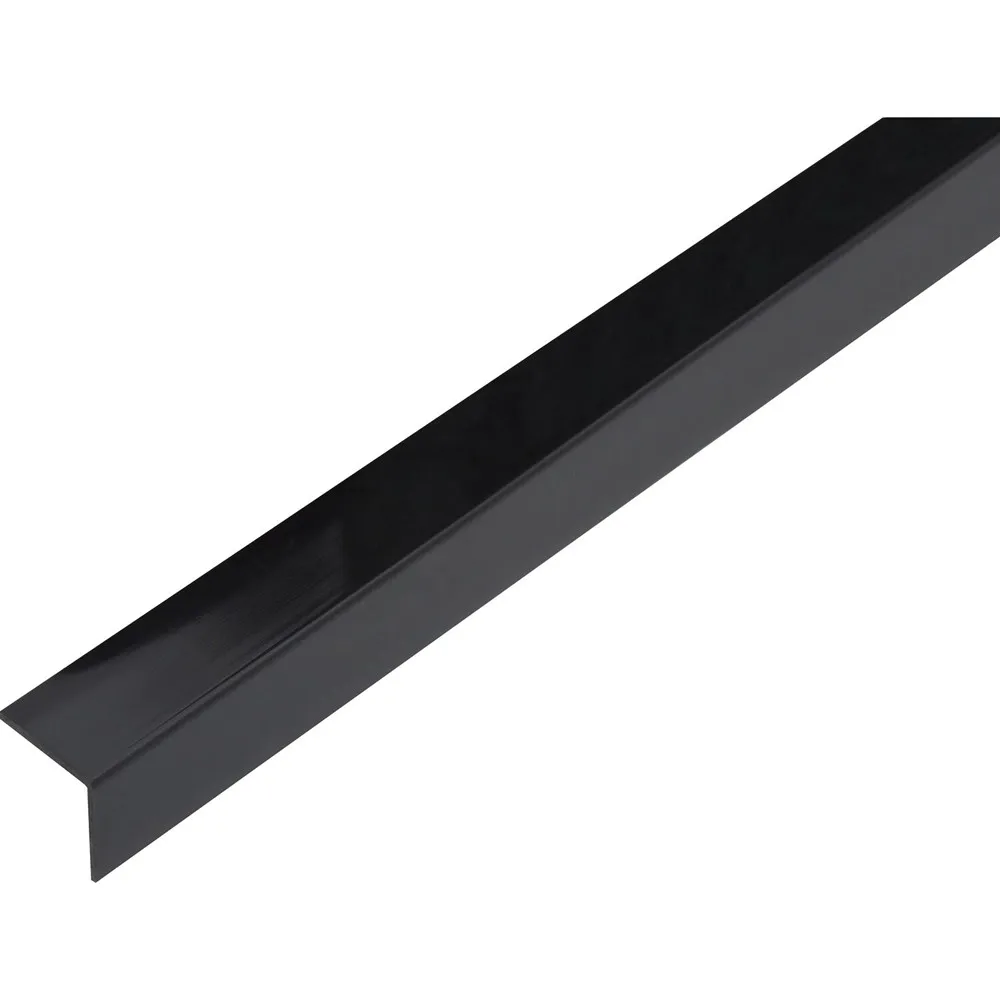 Profilo angolare a L 1 m 20x20 mm in pvc nero opaco