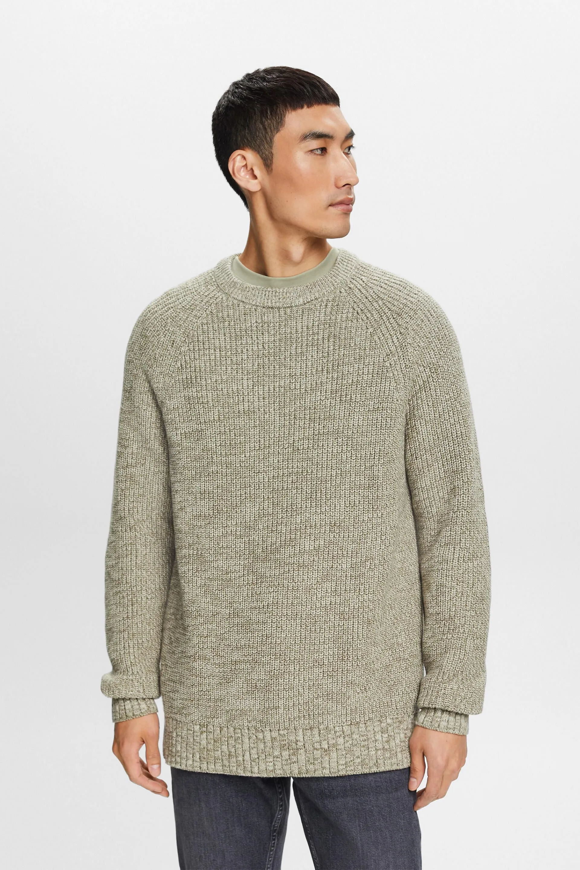Pullover di cotone in maglia a coste