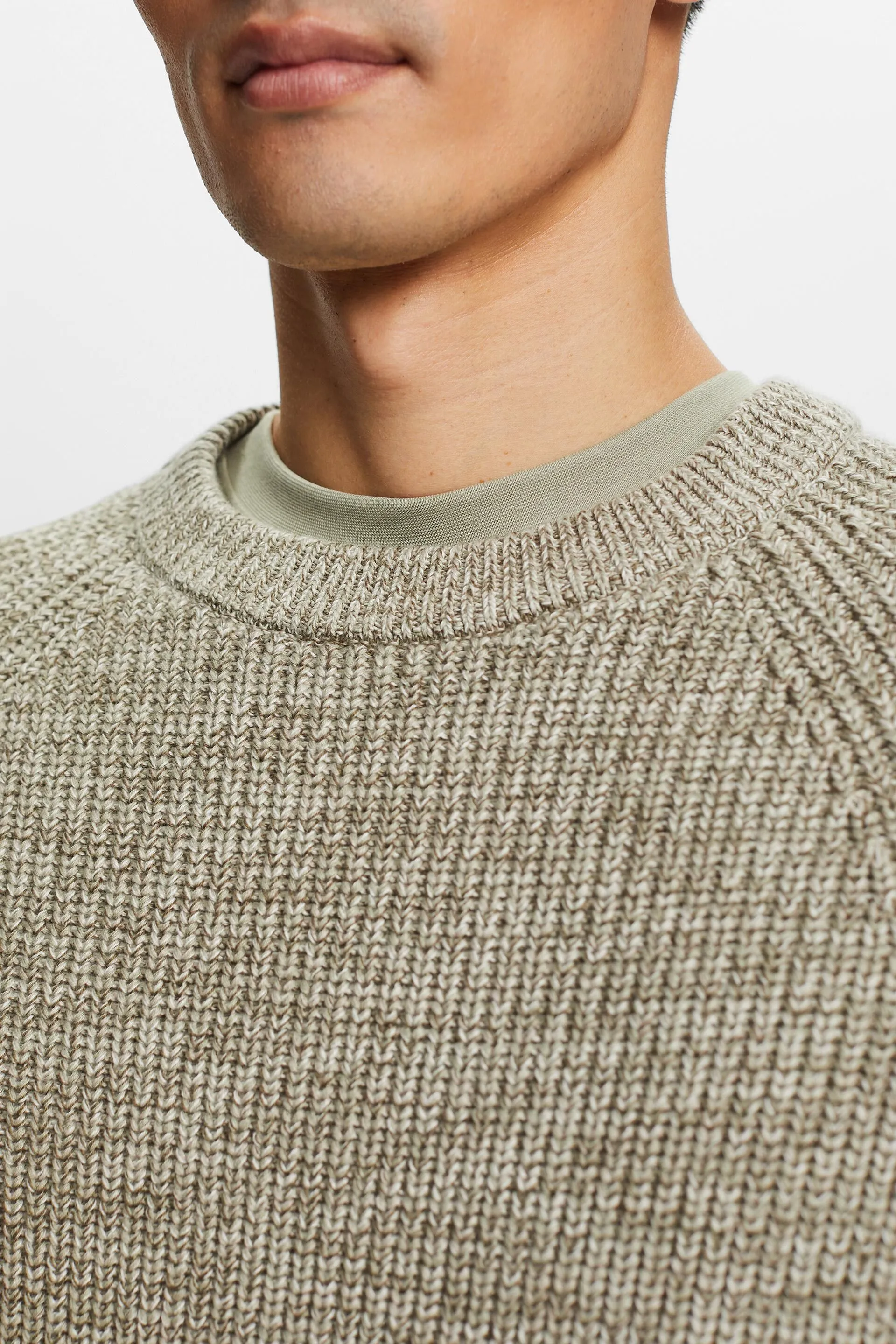 Pullover di cotone in maglia a coste