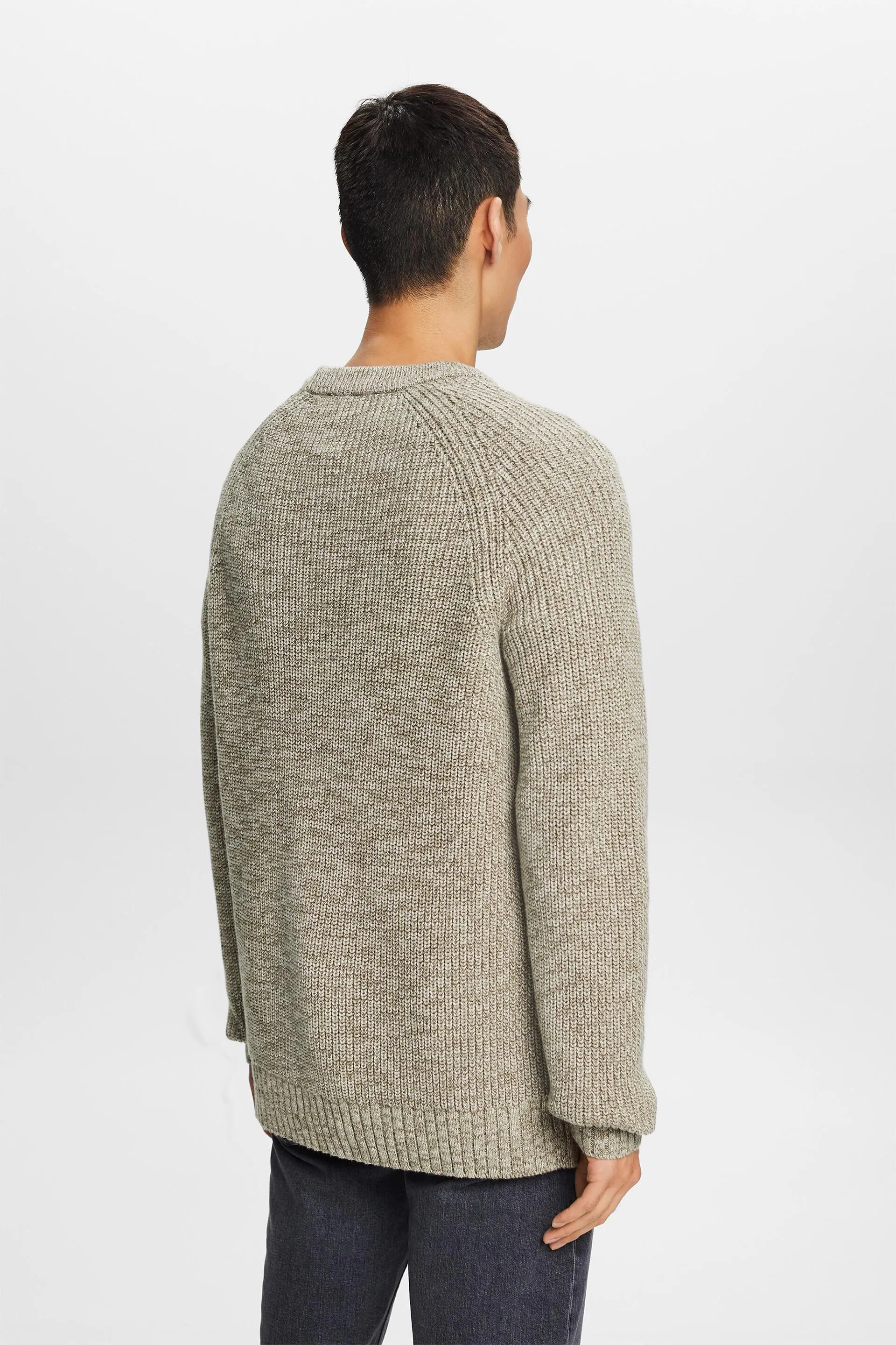 Pullover di cotone in maglia a coste