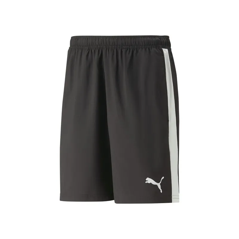 PUMA TEAMLIGA PADEL SHORT PANTALONCINO CON TASCHE TECNICO PADEL TENNIS TRAINING - NERO/BIANCO