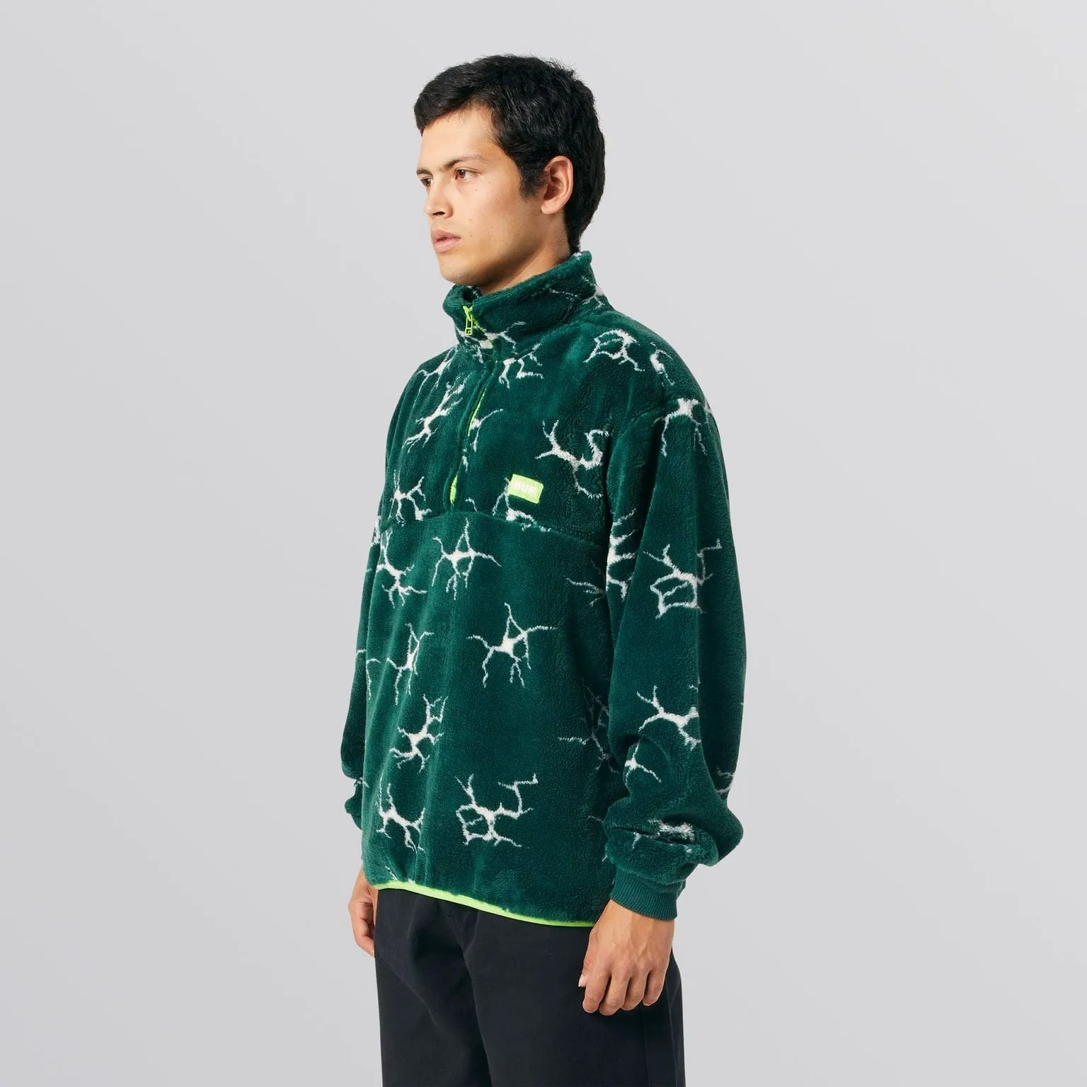 QUAKE SHERPA 1/4 ZIP - FOREST GREEN