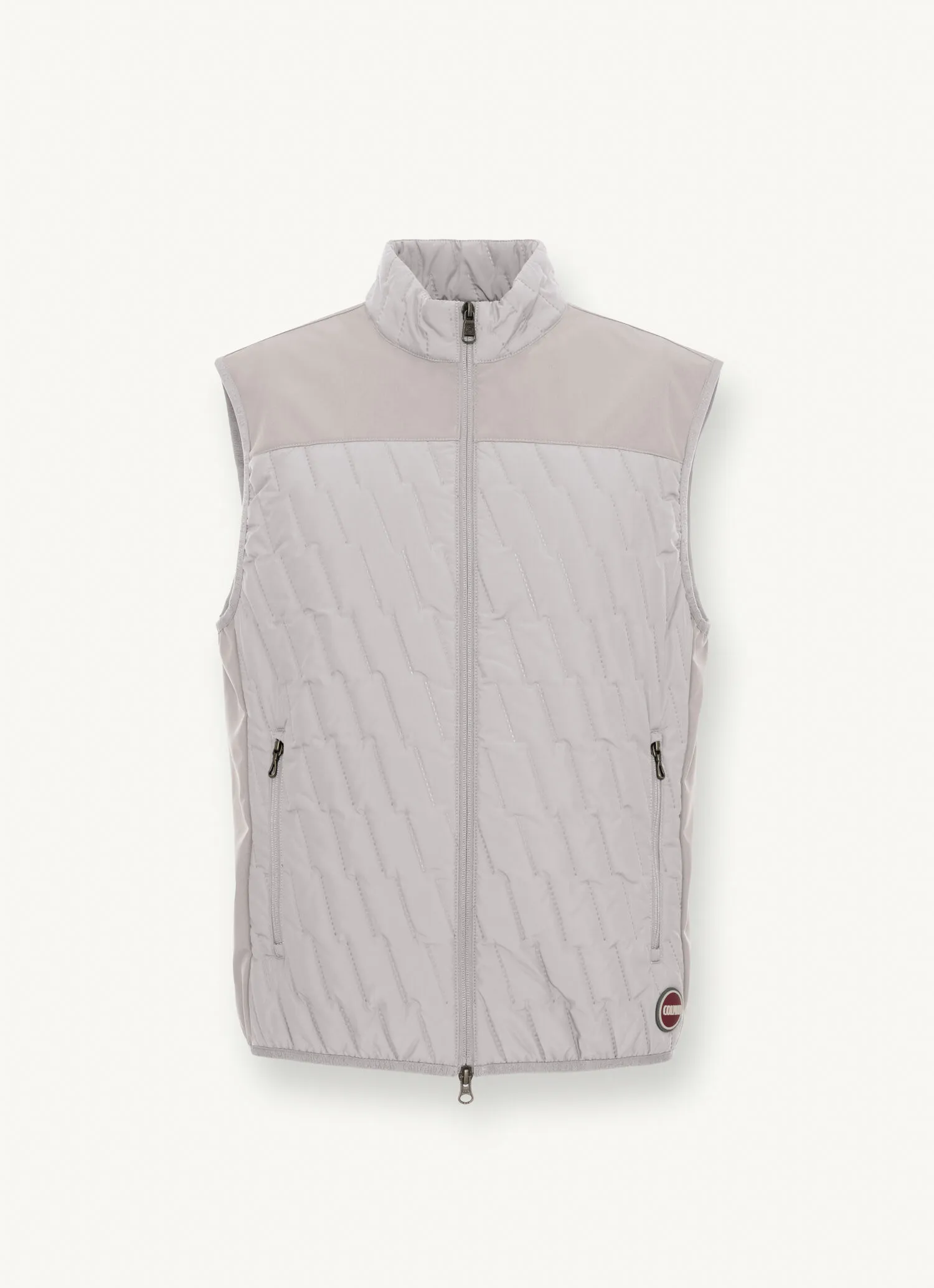 Quilted gilet with softshell inserts