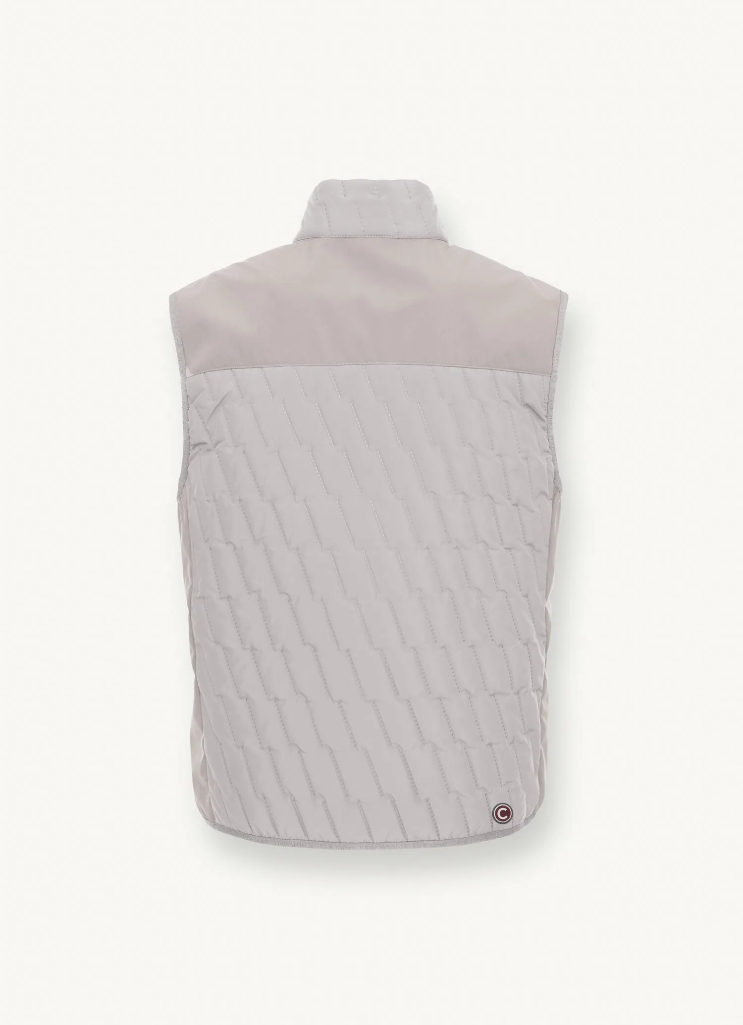 Quilted gilet with softshell inserts