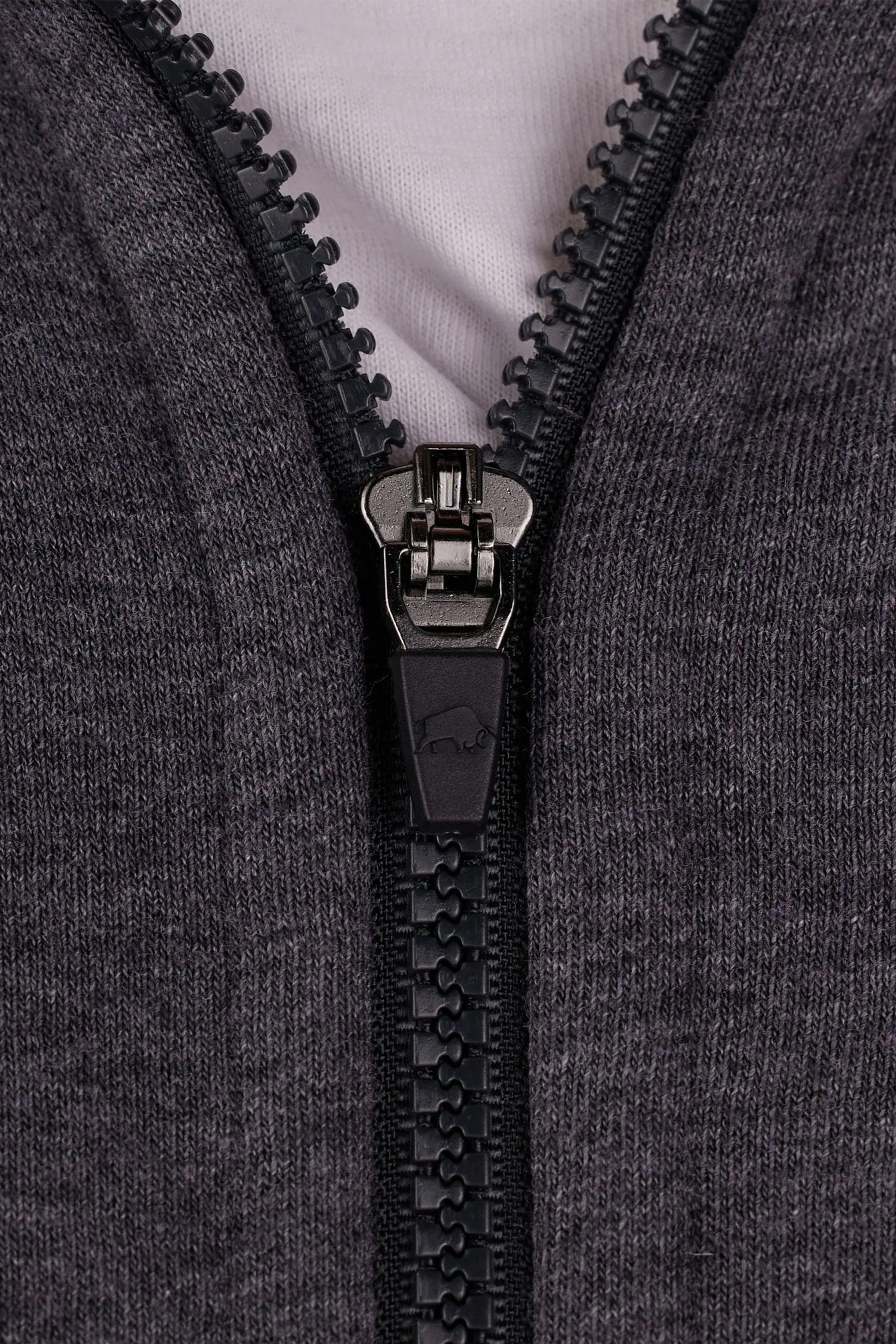 Raging Bull Grigio - Felpa con cappuccio e zip