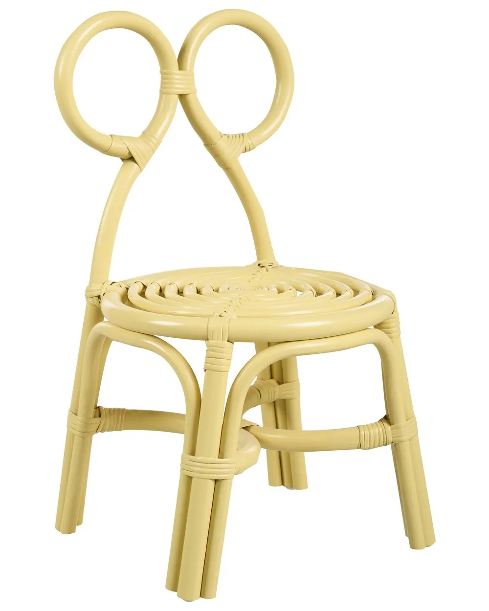Rattan Kids Chair Yellow MIRTIA
