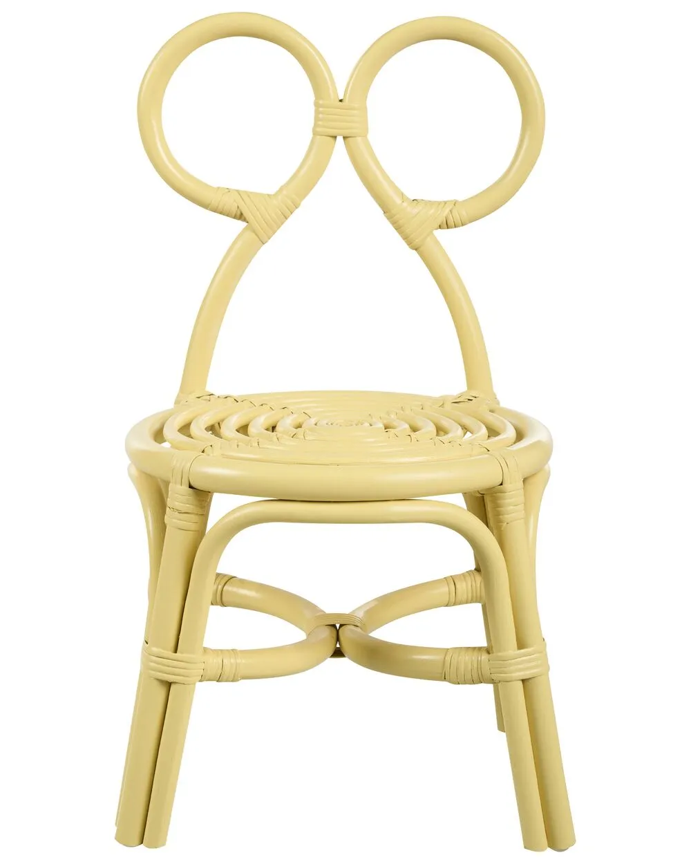 Rattan Kids Chair Yellow MIRTIA