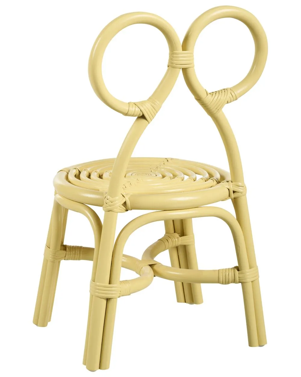 Rattan Kids Chair Yellow MIRTIA