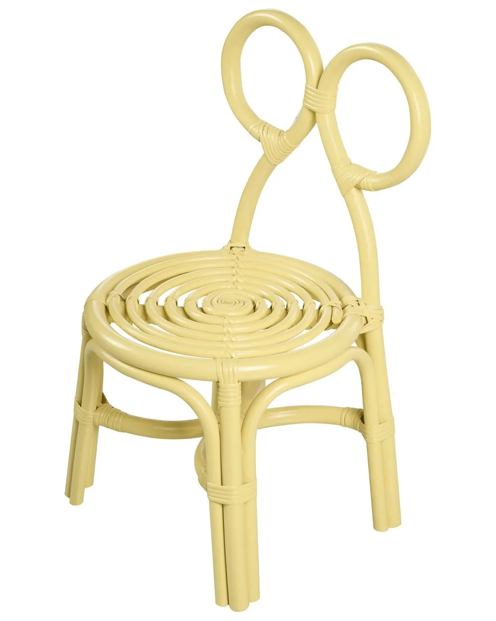 Rattan Kids Chair Yellow MIRTIA