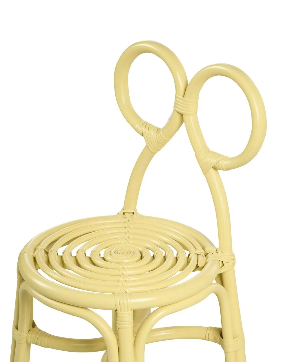 Rattan Kids Chair Yellow MIRTIA