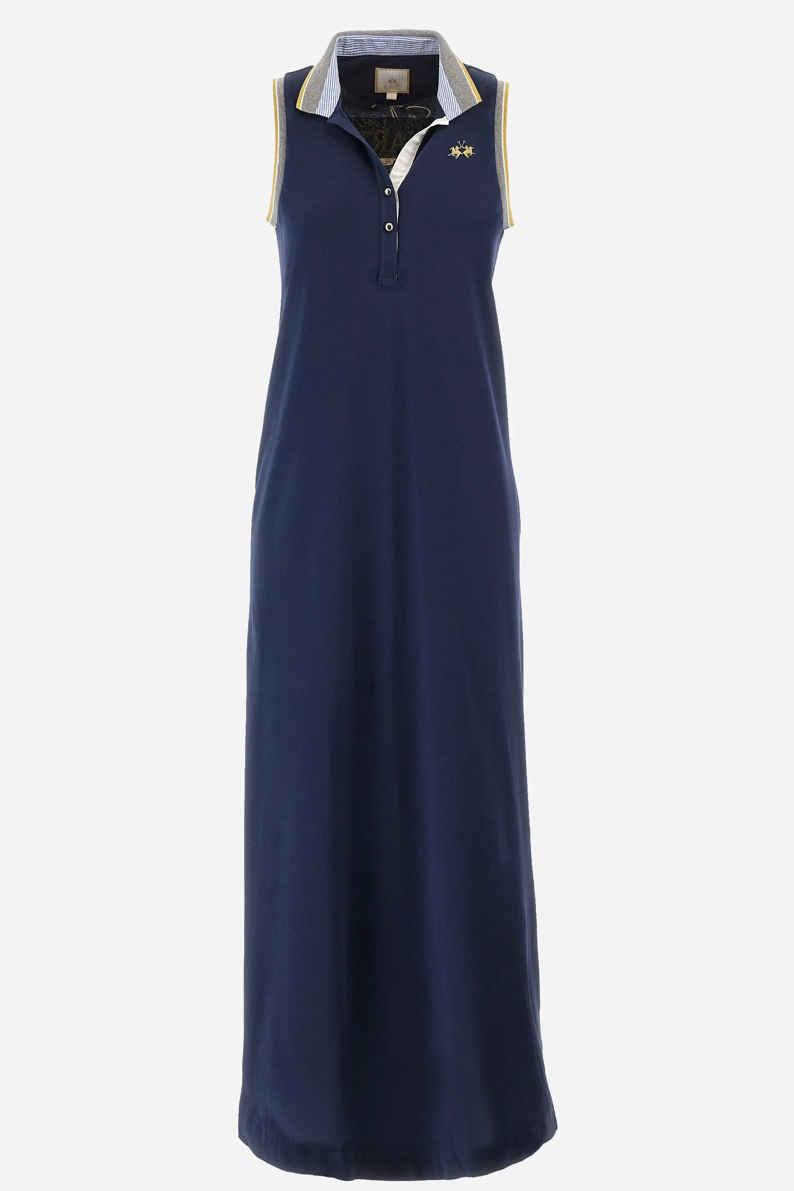Regular-fit sleeveless dress in elasticated cotton - Yanae