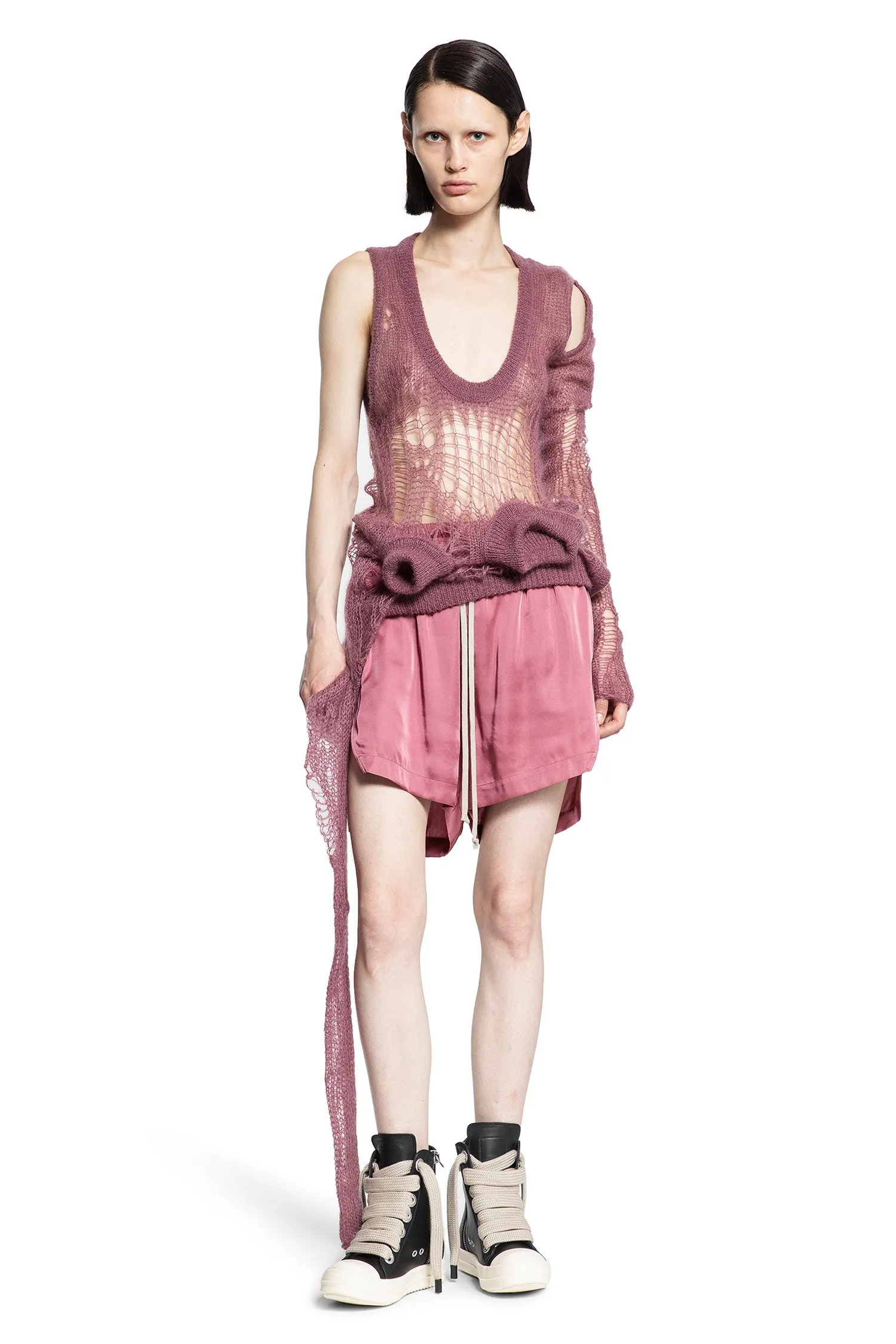rick owens  boxers in silk charmeuse 