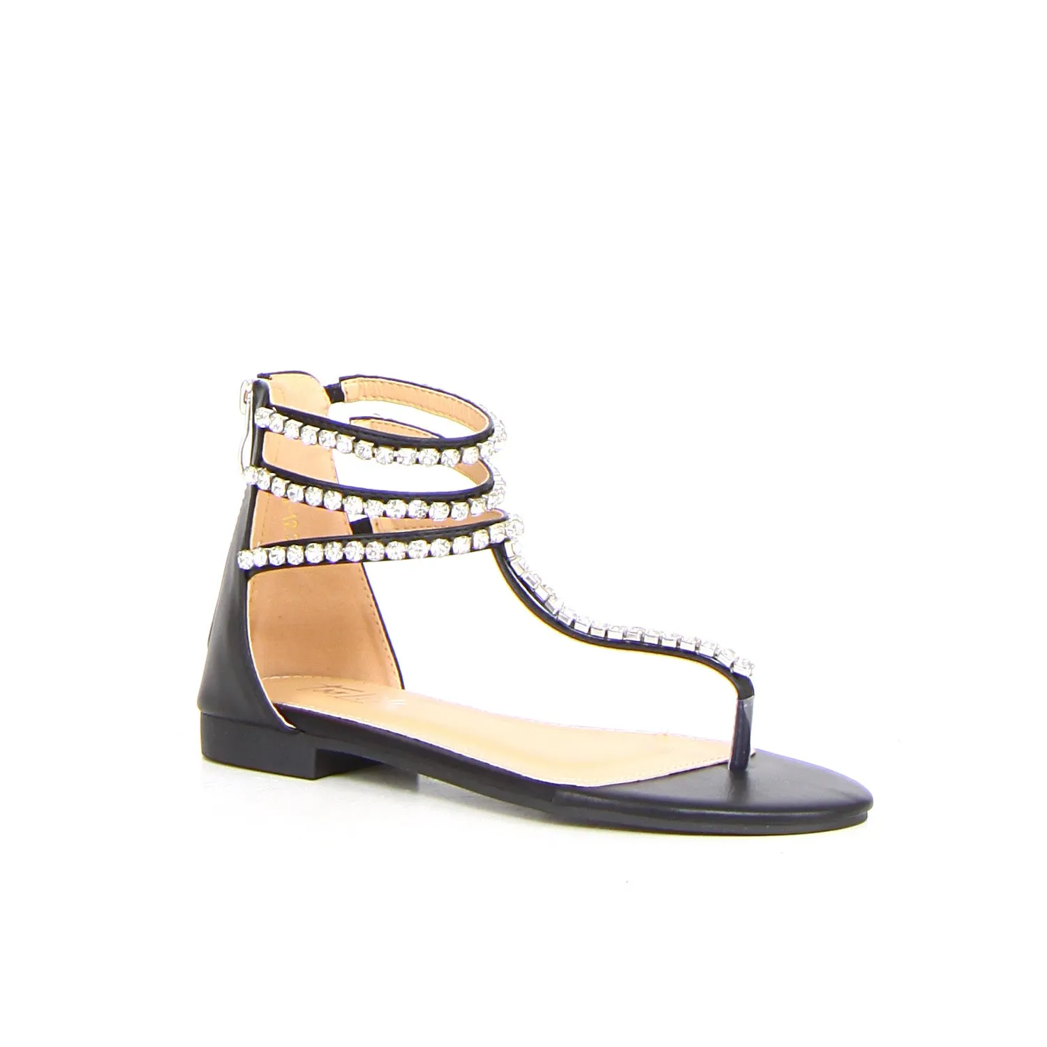 Sandalo infradito con strass