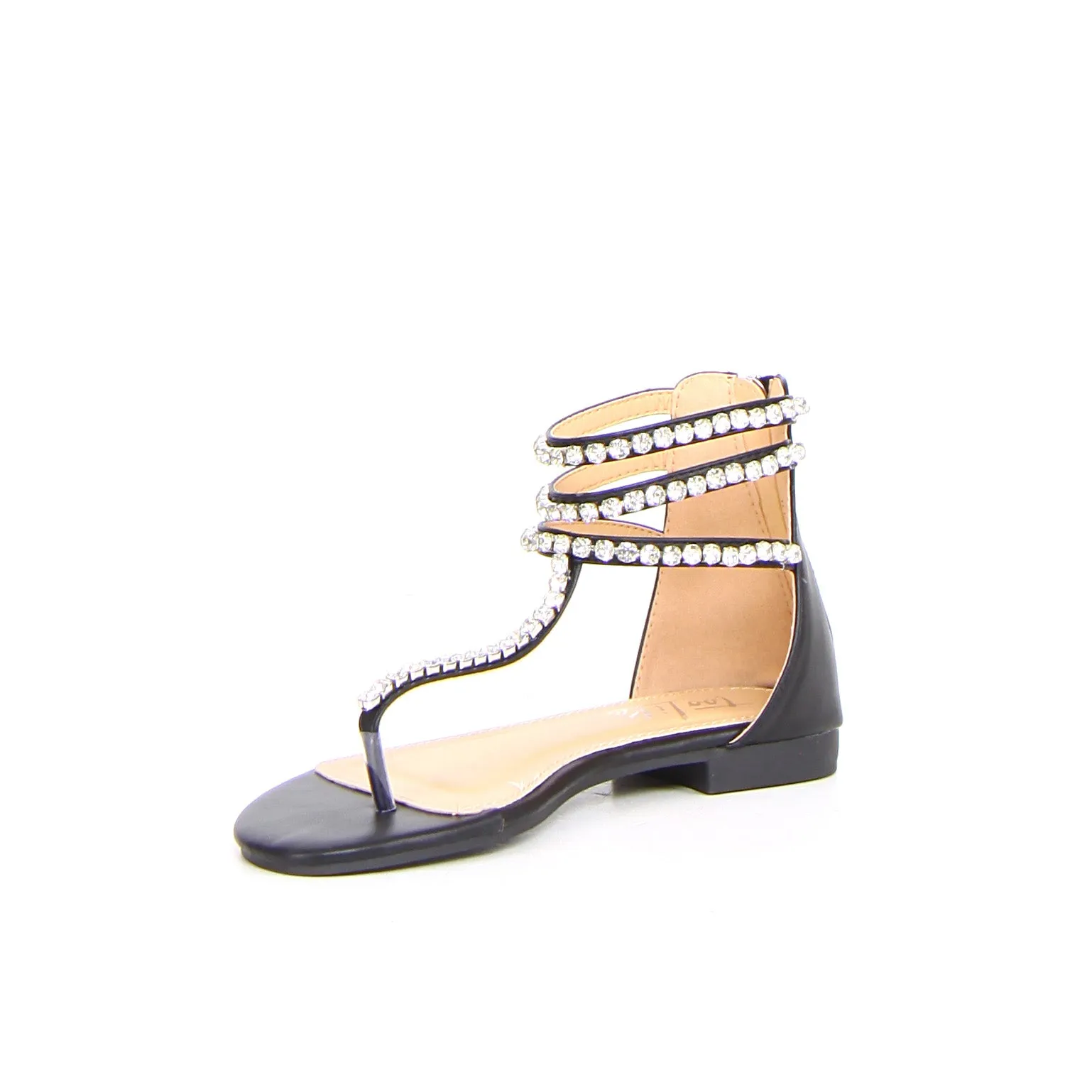 Sandalo infradito con strass