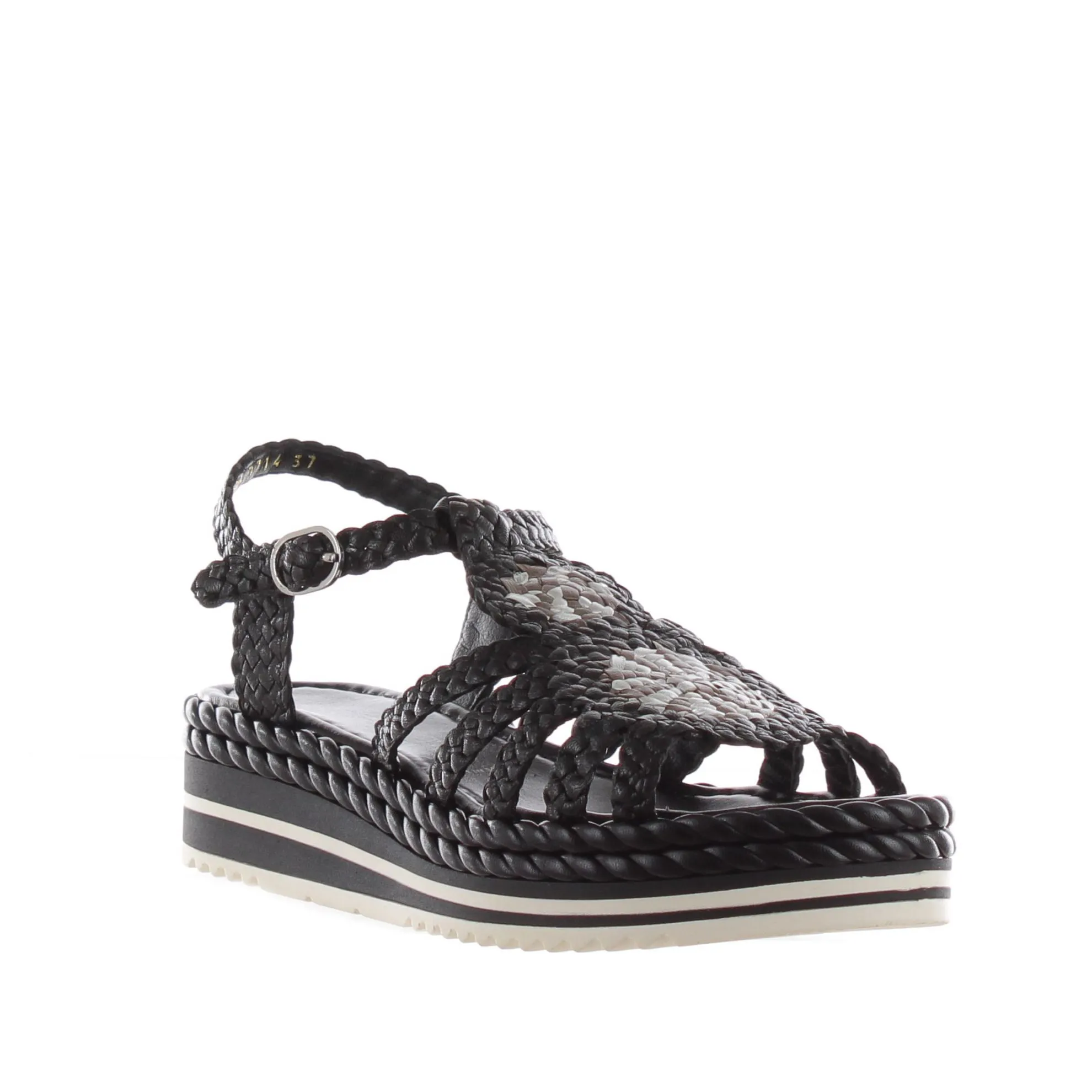 Sandalo milan in pelle intrecciata