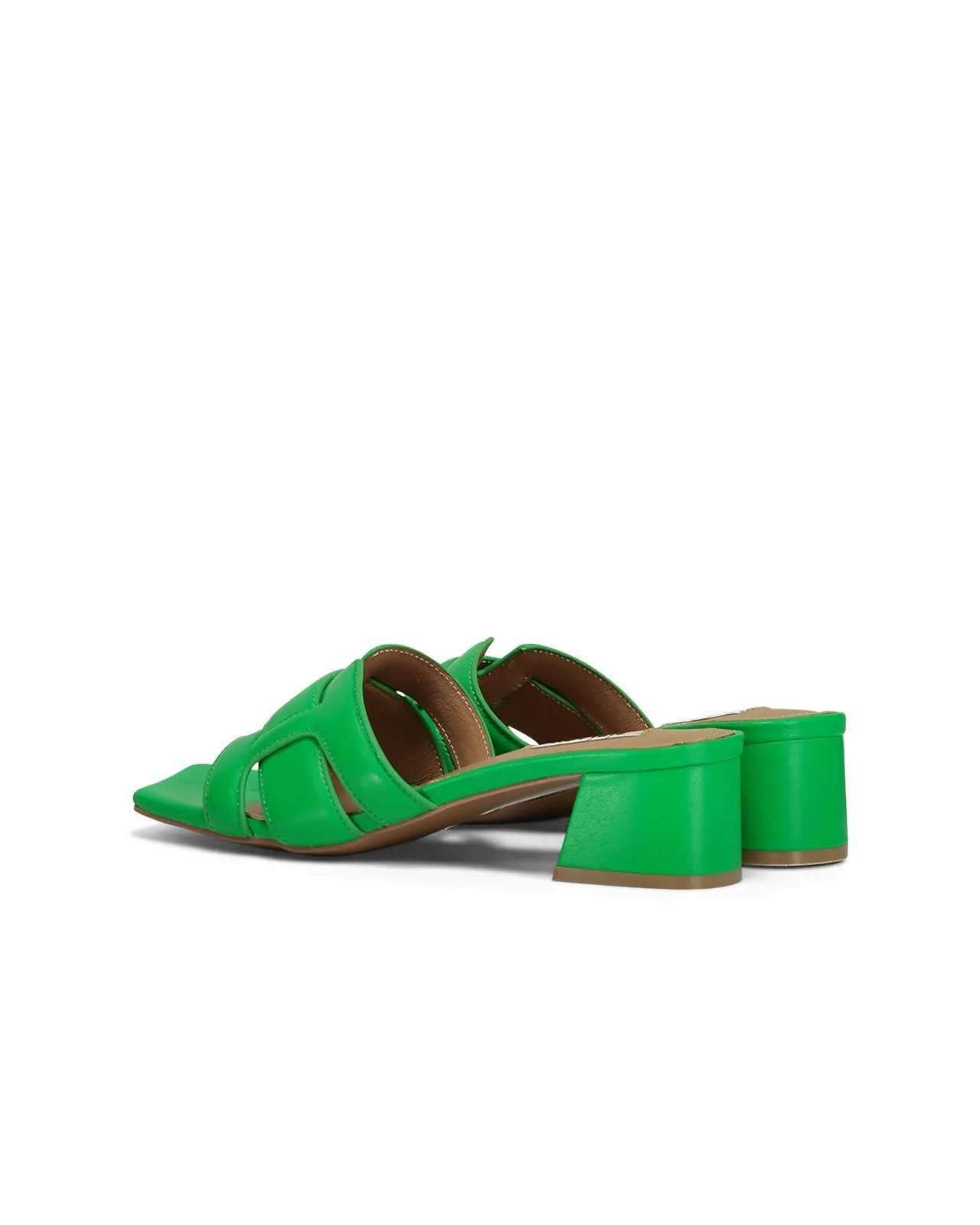 Sandalo Naoko pelle verde