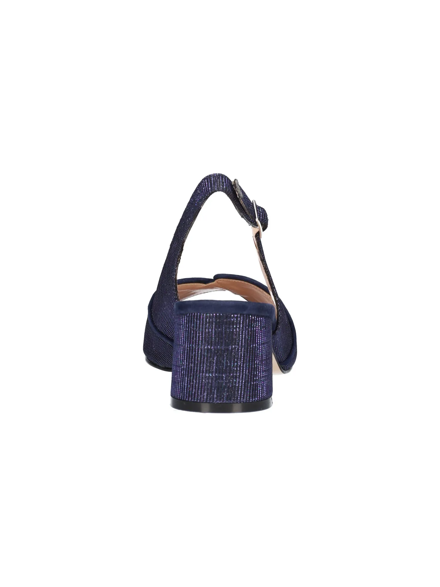 Sandalo tacco largo Melluso da donna blu glitter