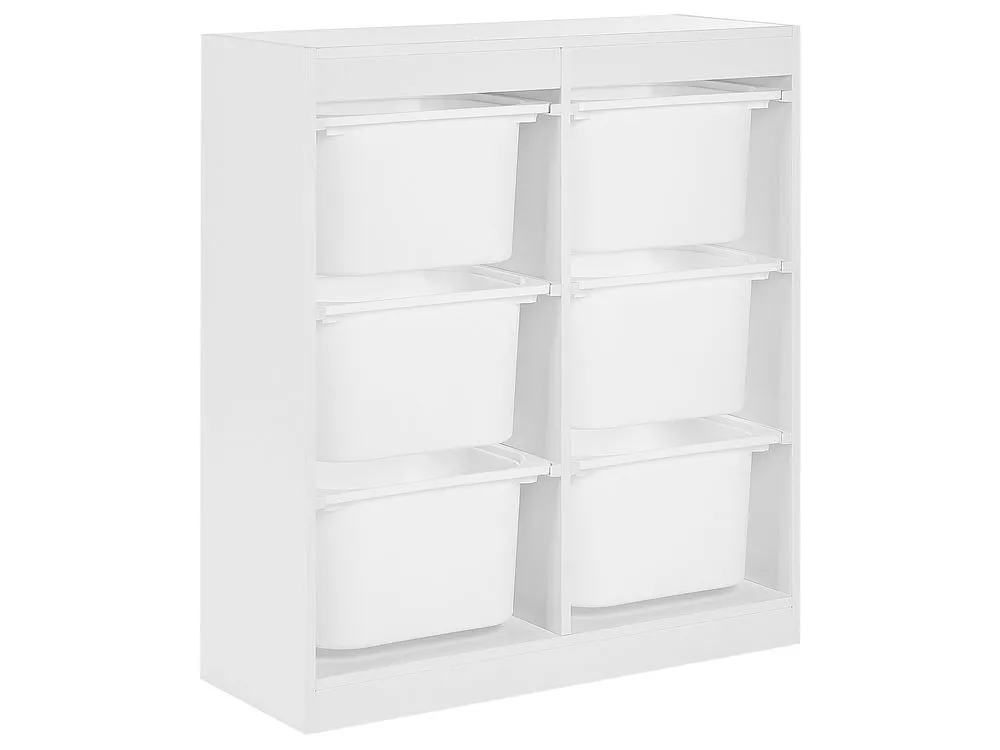 Scaffale a 6 cassetti bianco TOBIN