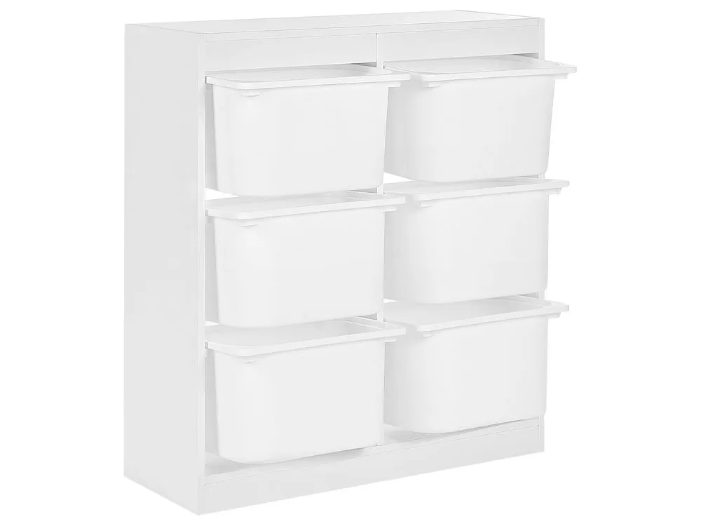Scaffale a 6 cassetti bianco TOBIN