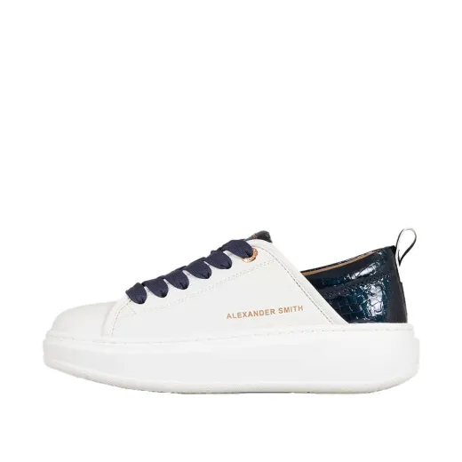 SCARPE ALEXSANDER SMITH DONNA ECO-WEMBLEY WOMAN WHITE BLUE EWW6730WBL  