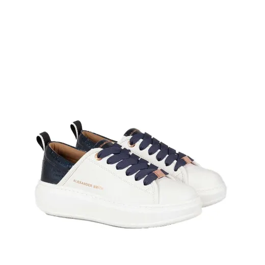 SCARPE ALEXSANDER SMITH DONNA ECO-WEMBLEY WOMAN WHITE BLUE EWW6730WBL  